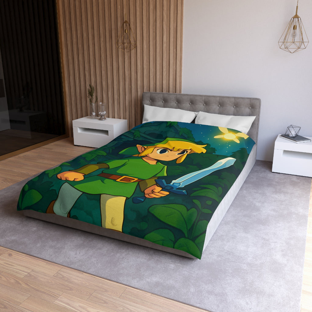 Housse de Couette Microfibre Design Artistique Moderne Décoration Chambre Confort Premium