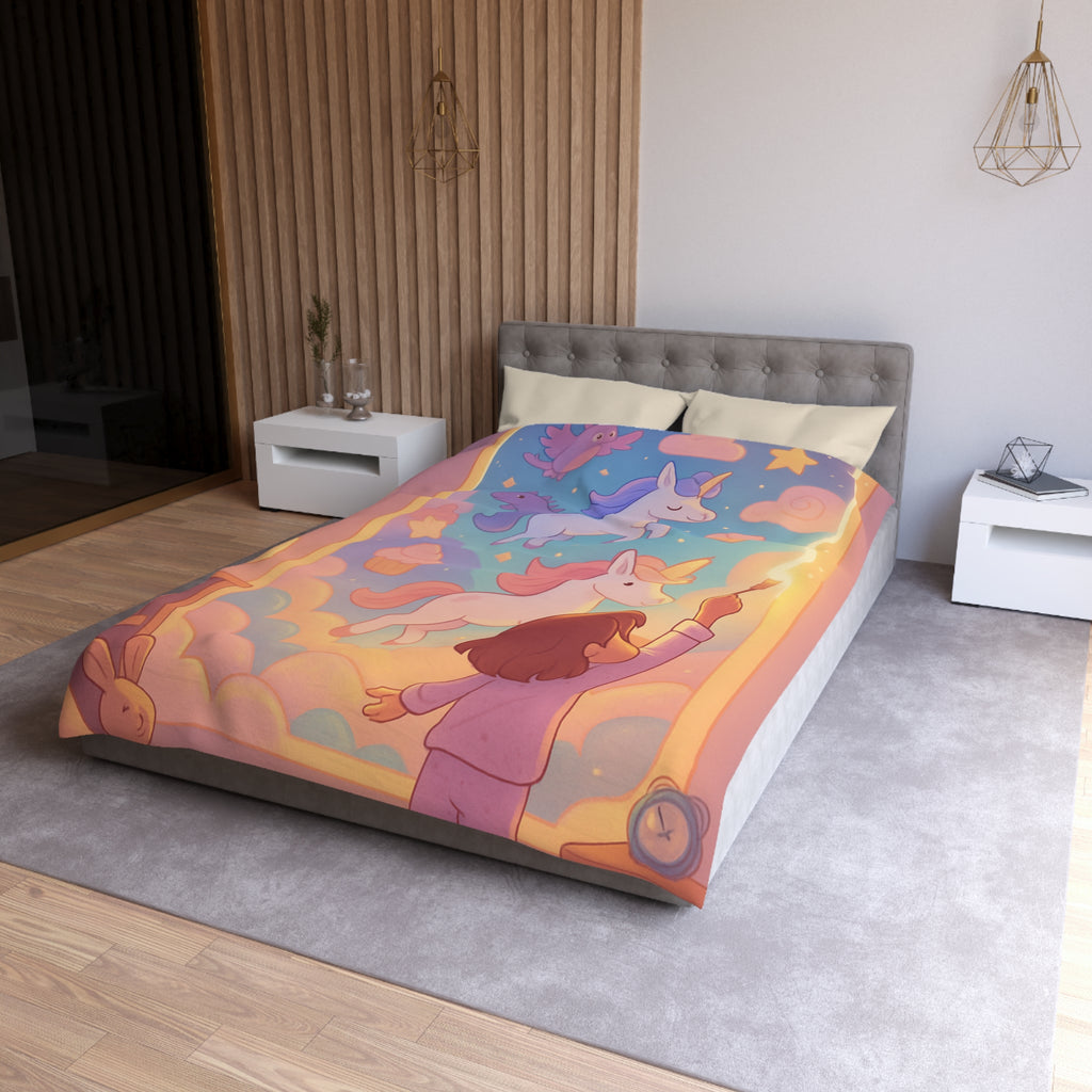 Housse de Couette Microfibre Design Artistique Moderne Décoration Chambre Confort Premium