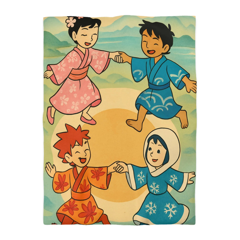 Housse de Couette Microfibre Art Graphique Contemporain Style Décoratif Chambre Tendance