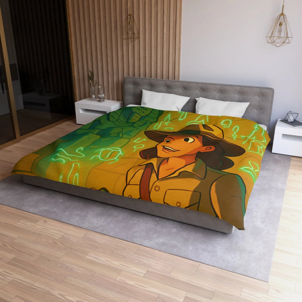 Housse de Couette Aventure Archéologique: Explorer des Hiéroglyphes dans une Pyramide Égyptienne Mystérieuse