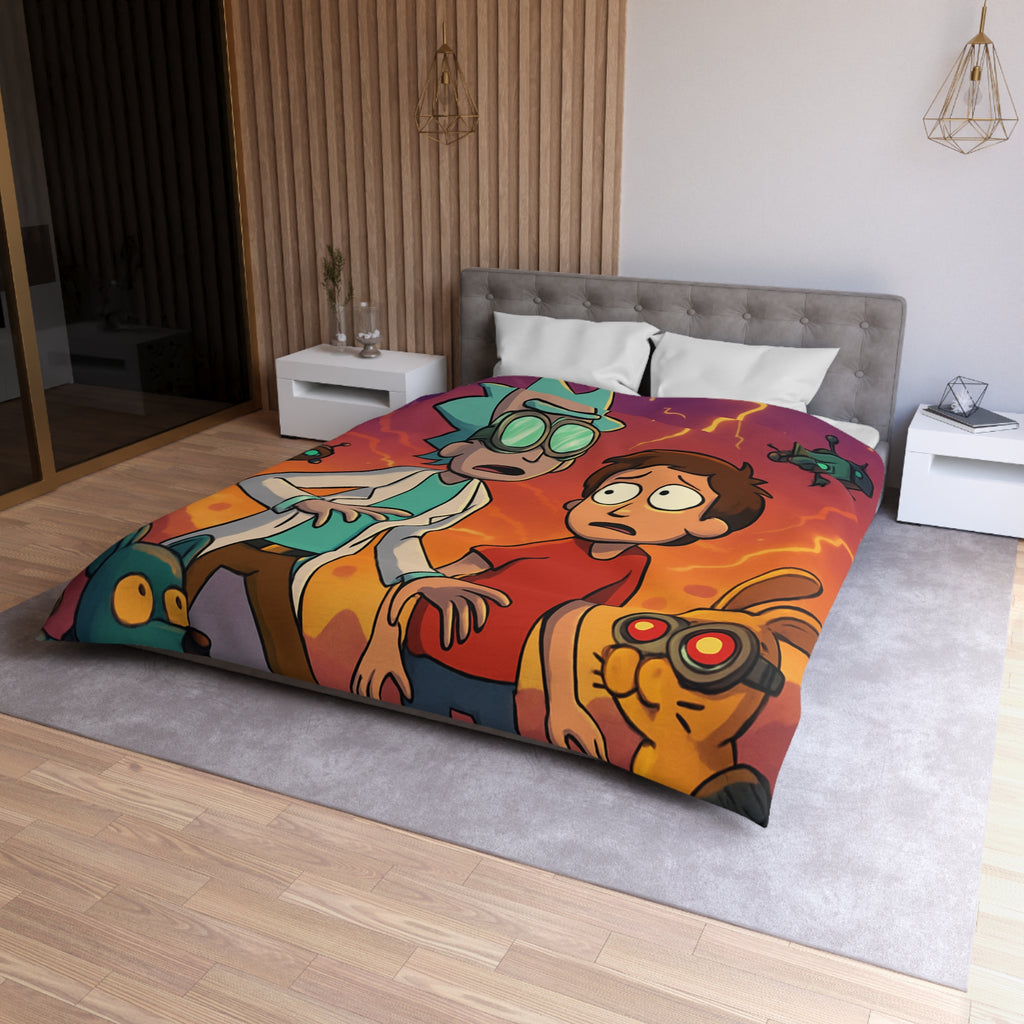 Housse de Couette Microfibre Motif Créatif Original Style Contemporain Chambre Élégante