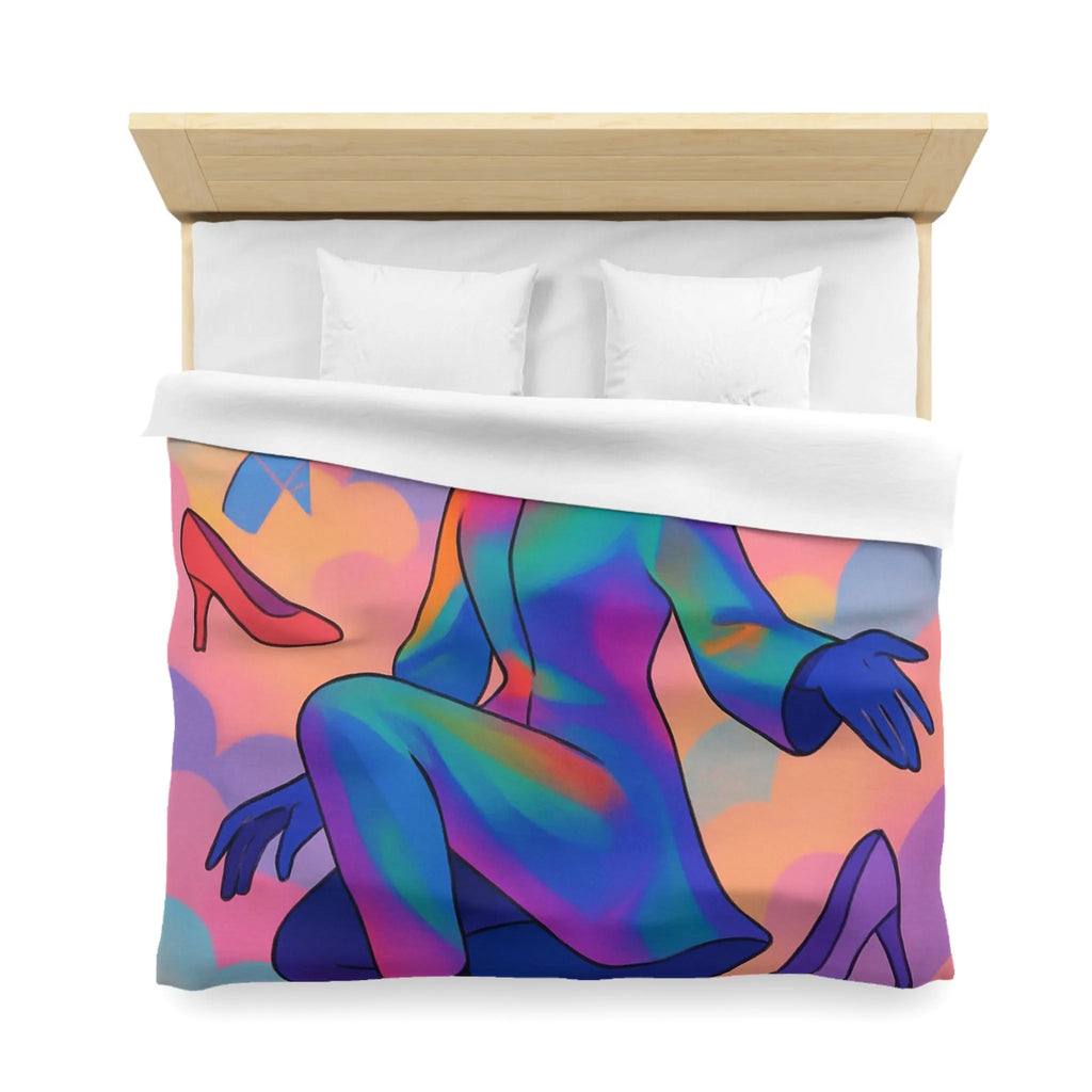 Housse de Couette Microfibre Art Graphique Contemporain Style Décoratif Chambre Tendance