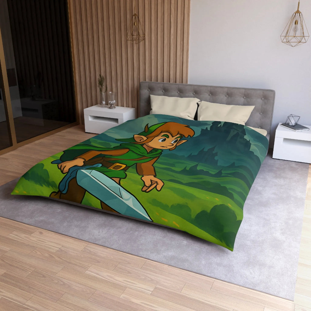 Housse de Couette Microfibre Art Graphique Contemporain Style Décoratif Chambre Tendance