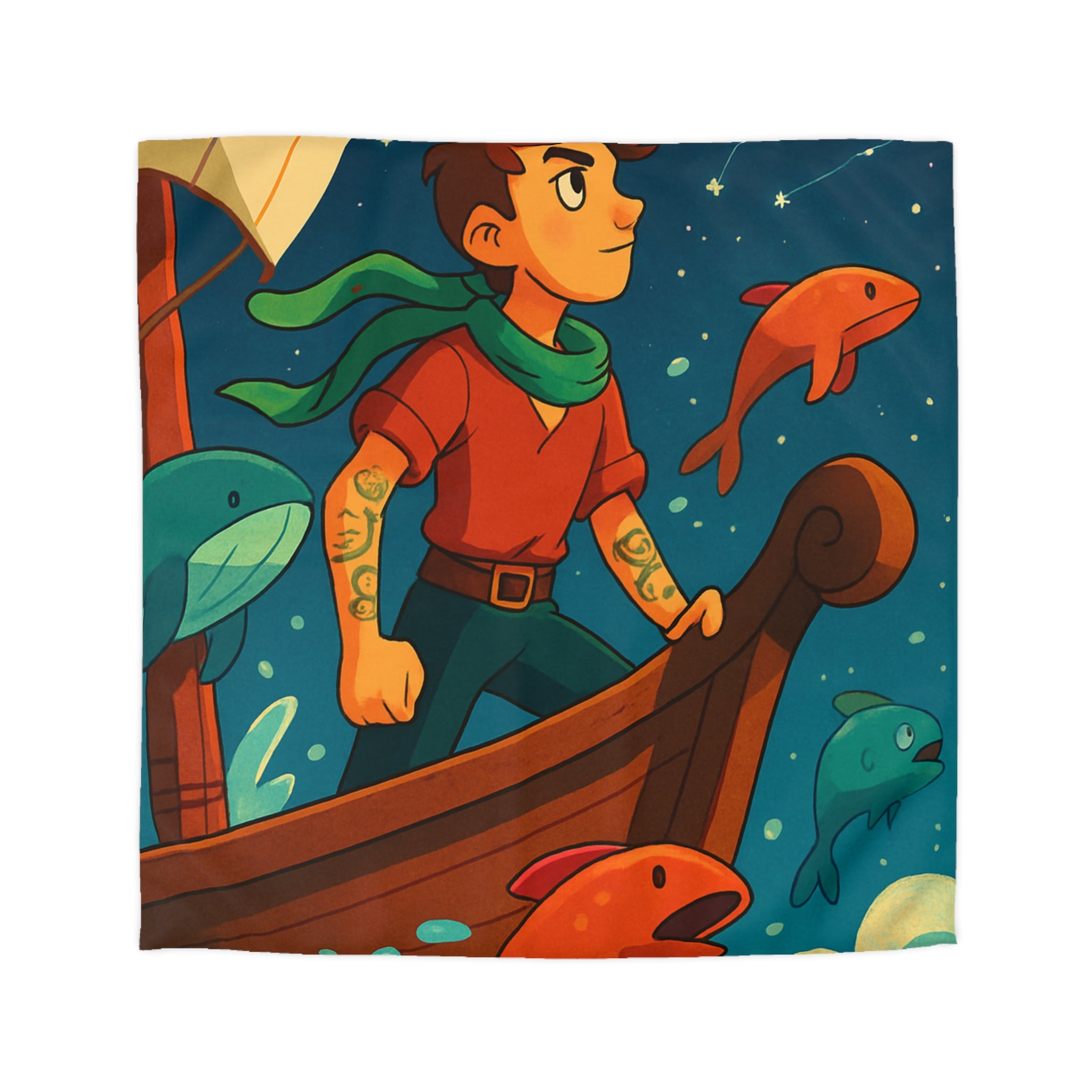 Housse de Couette Microfibre Design Artistique Moderne Décoration Chambre Confort Premium