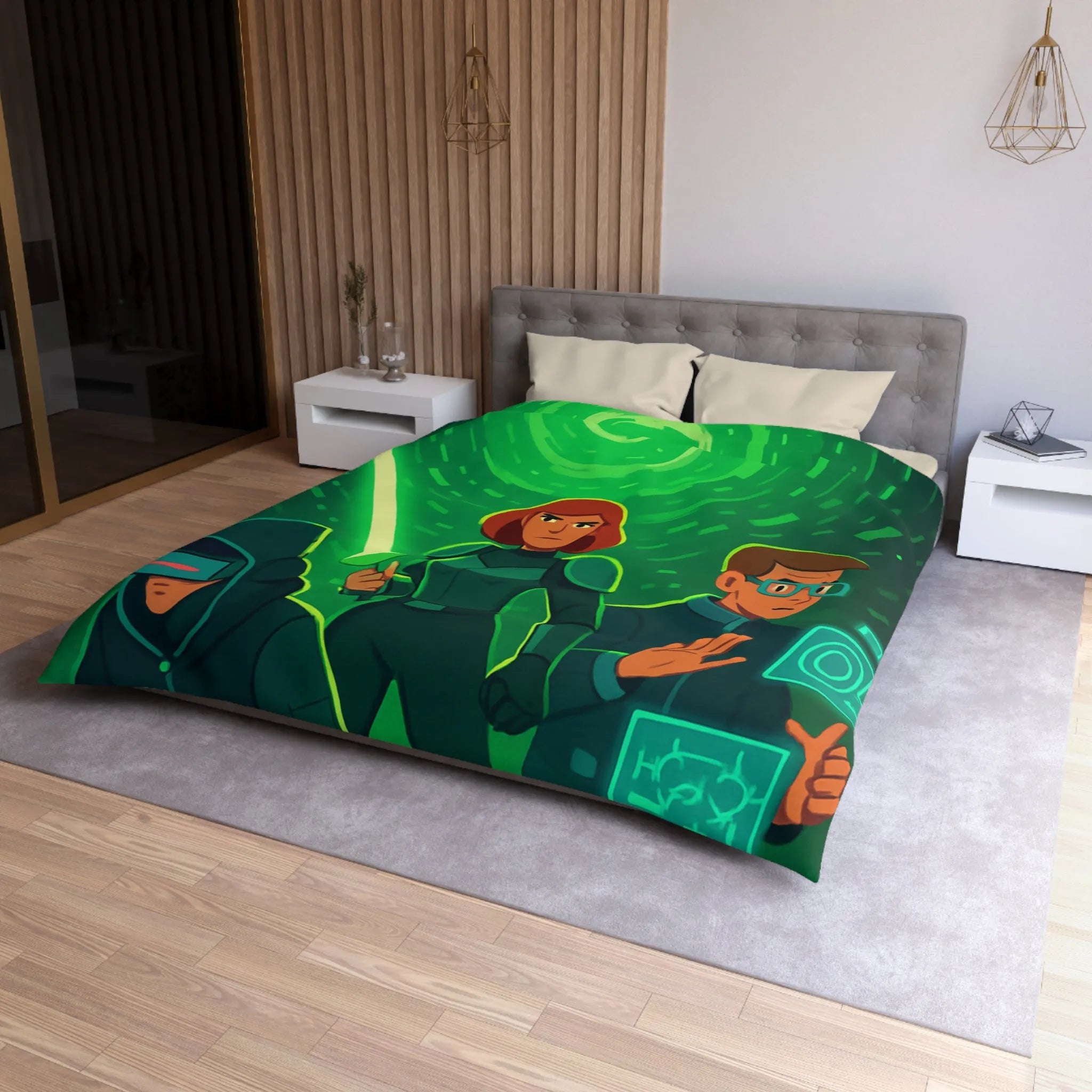 Housse de Couette Microfibre Création Artistique Moderne Design Exclusif Décoration Chambre