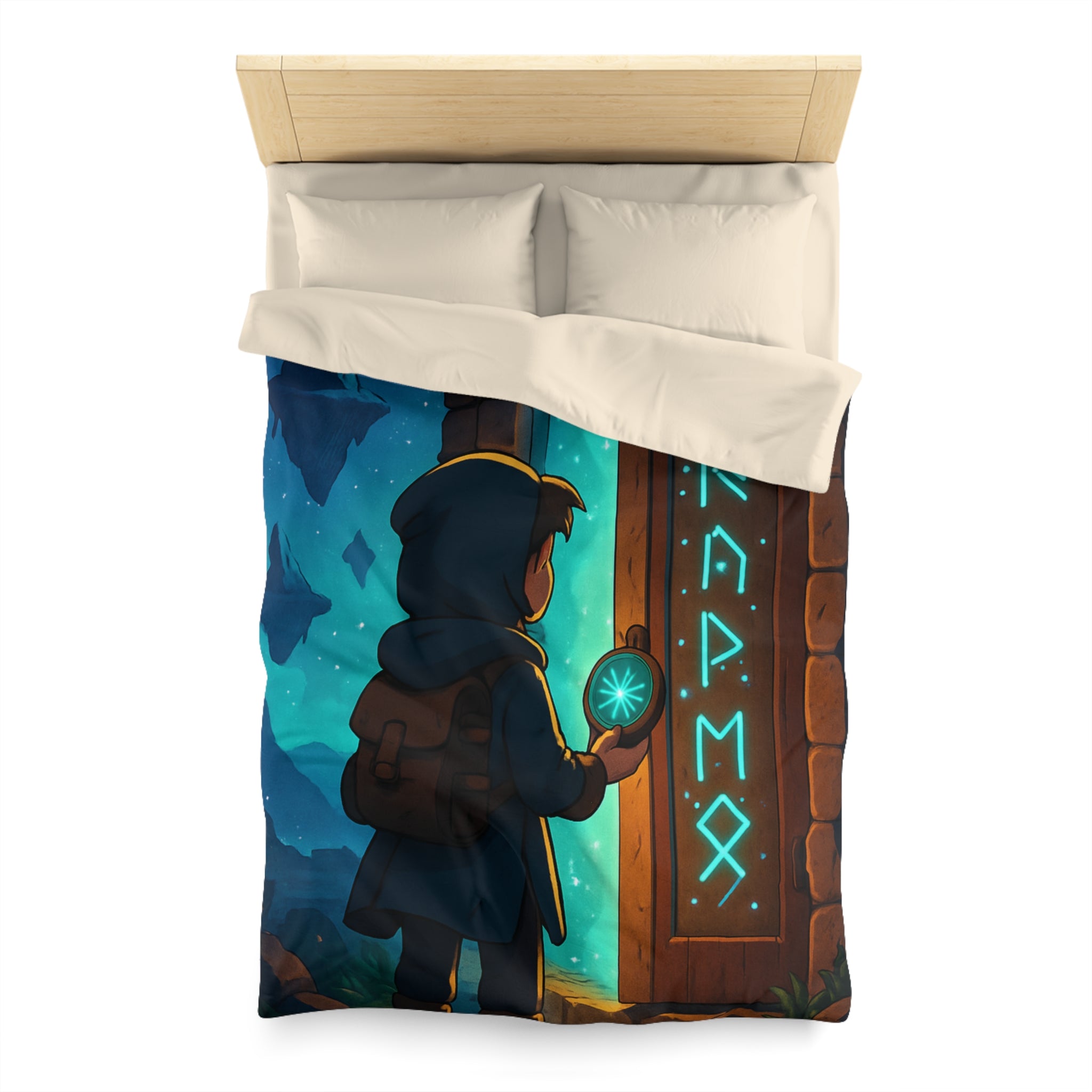 Housse de Couette Microfibre Illustration Unique Design Moderne Décoration Intérieure Raffinée