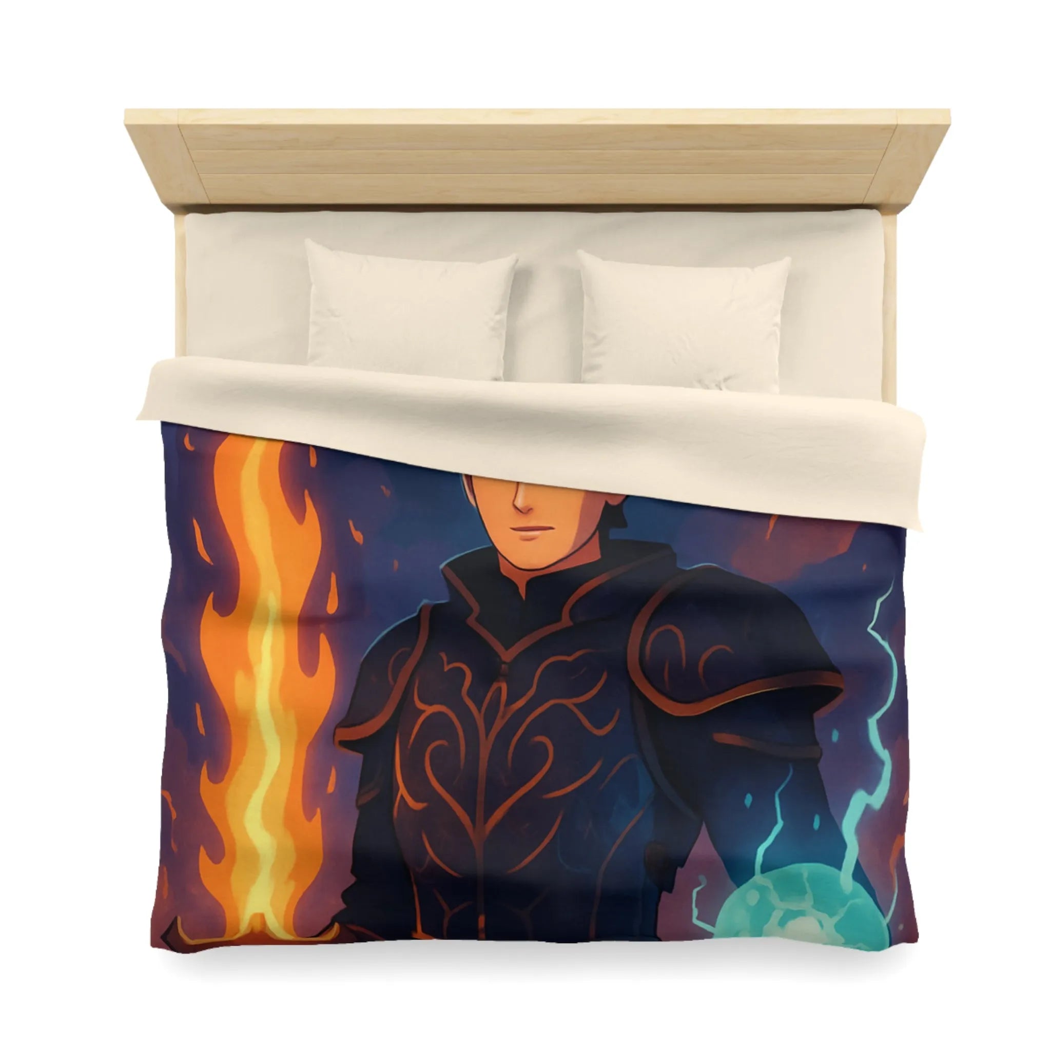 Housse de Couette Microfibre Art Graphique Contemporain Style Décoratif Chambre Tendance