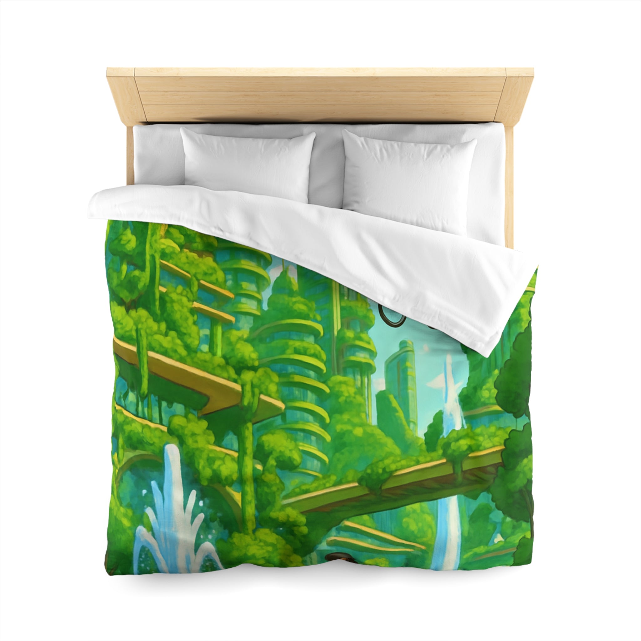 Housse de Couette Microfibre Design Artistique Moderne Décoration Chambre Confort Premium