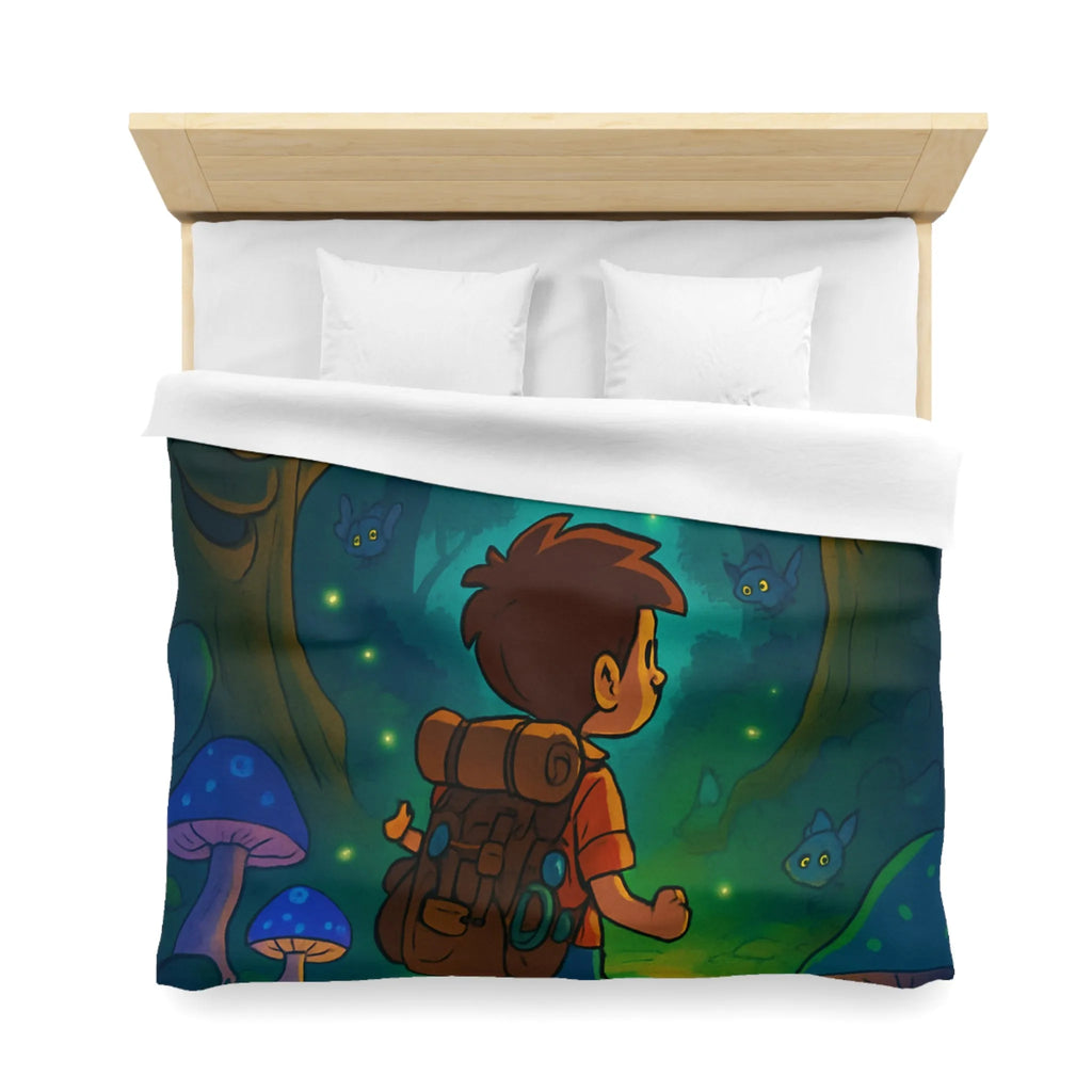 Housse de couette magique avec forêt enchantée lumineuse pour chambre d’enfant rêveuse