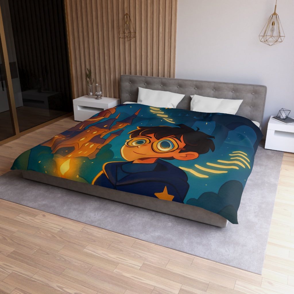 Housse de Couette Microfibre Motif Créatif Original Style Contemporain Chambre Élégante