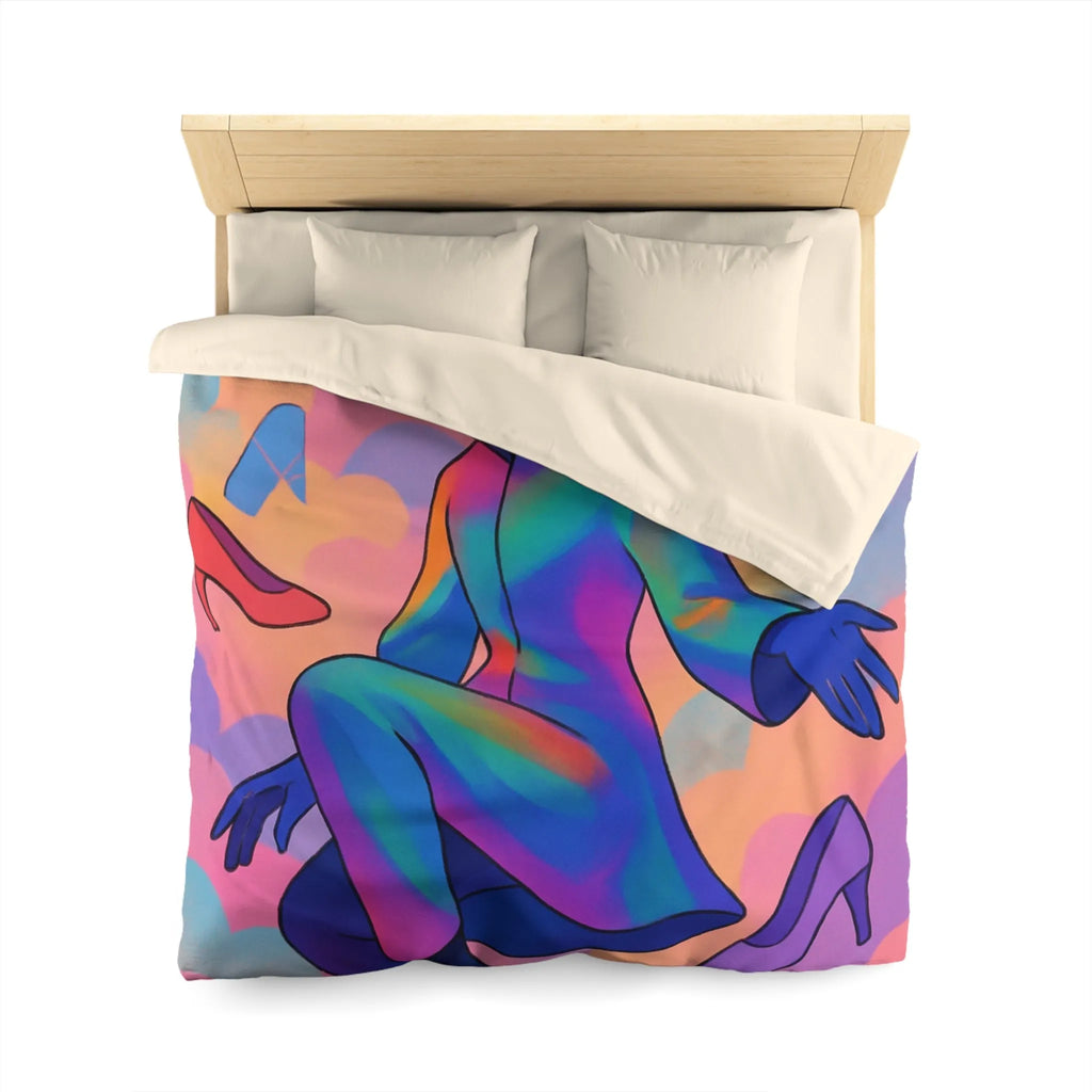 Housse de Couette Microfibre Art Graphique Contemporain Style Décoratif Chambre Tendance