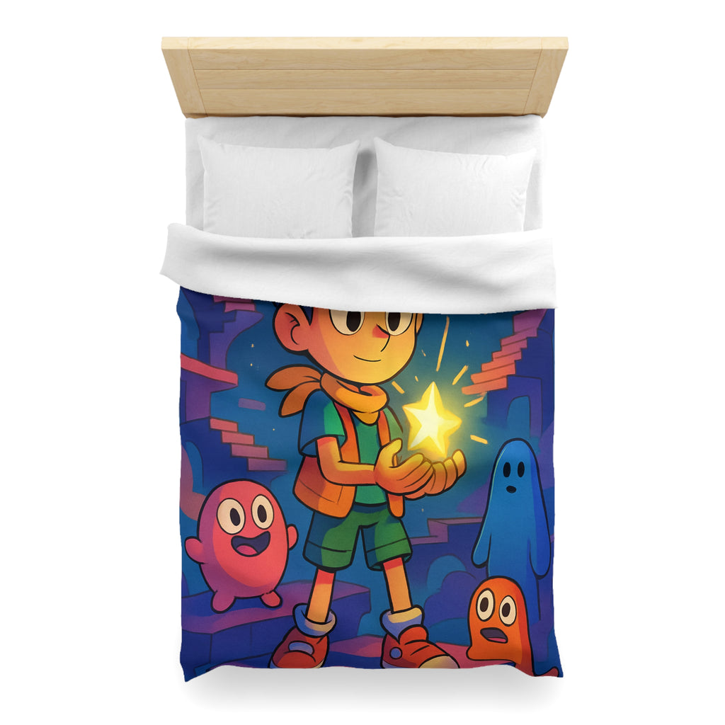 Housse de Couette Microfibre Motif Créatif Original Style Contemporain Chambre Élégante