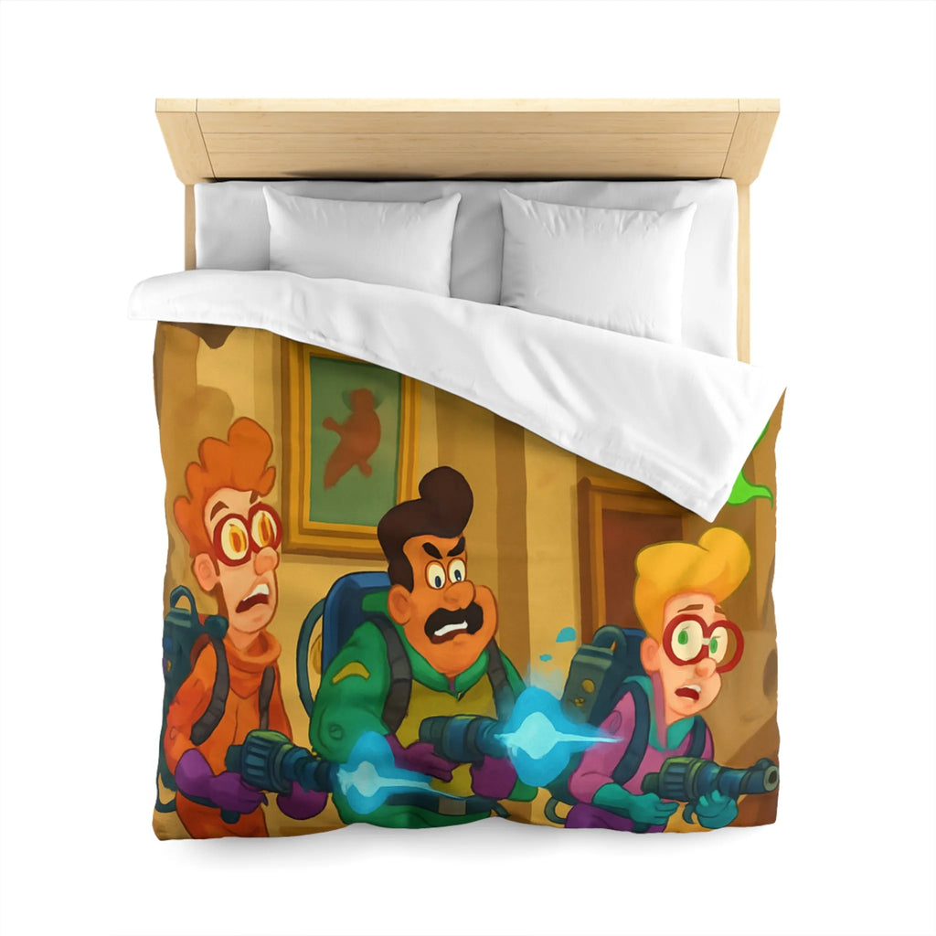 Housse de couette colorée avec chasseurs de fantômes et ambiance amusante de musée