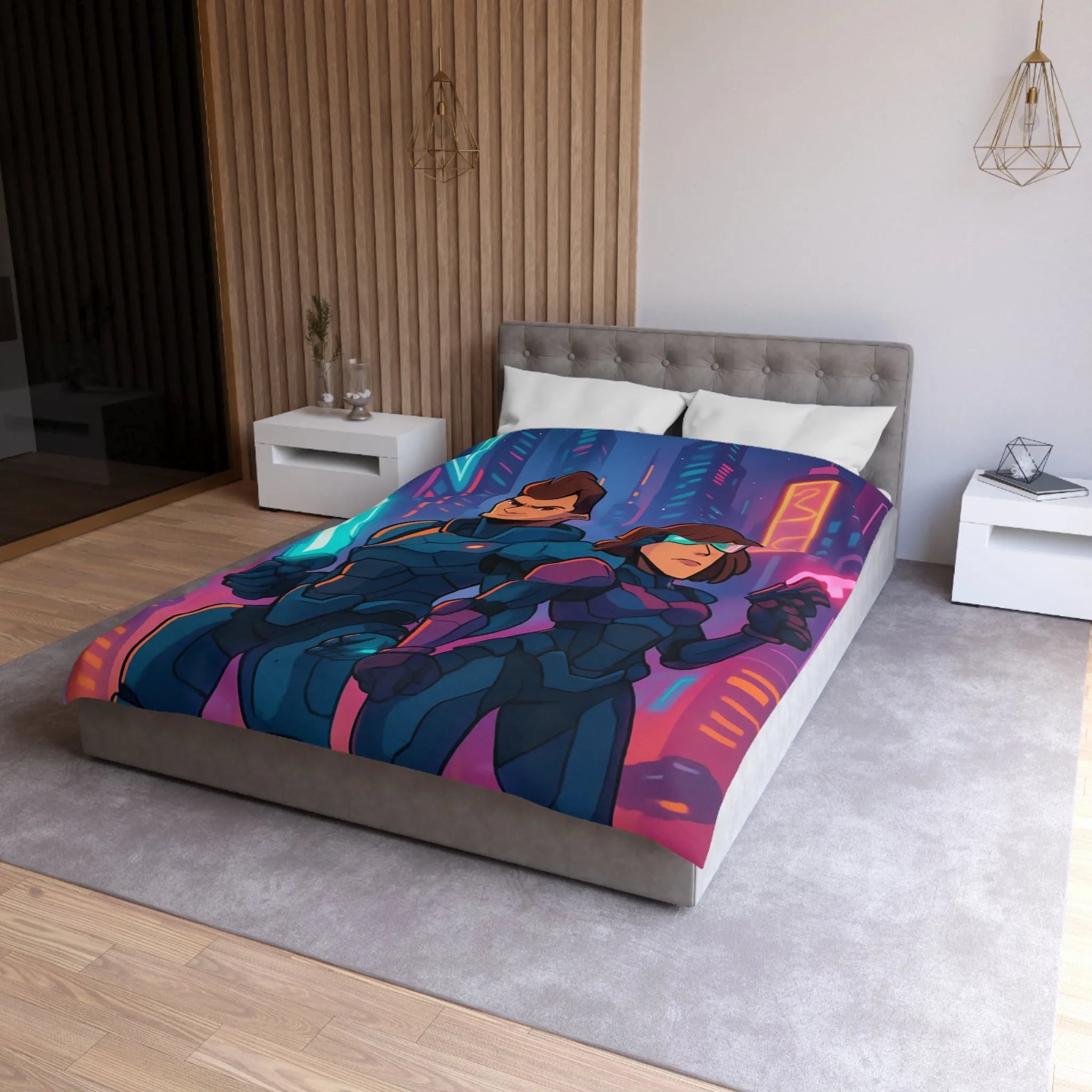 Housse de Couette Microfibre Création Artistique Moderne Design Exclusif Décoration Chambre