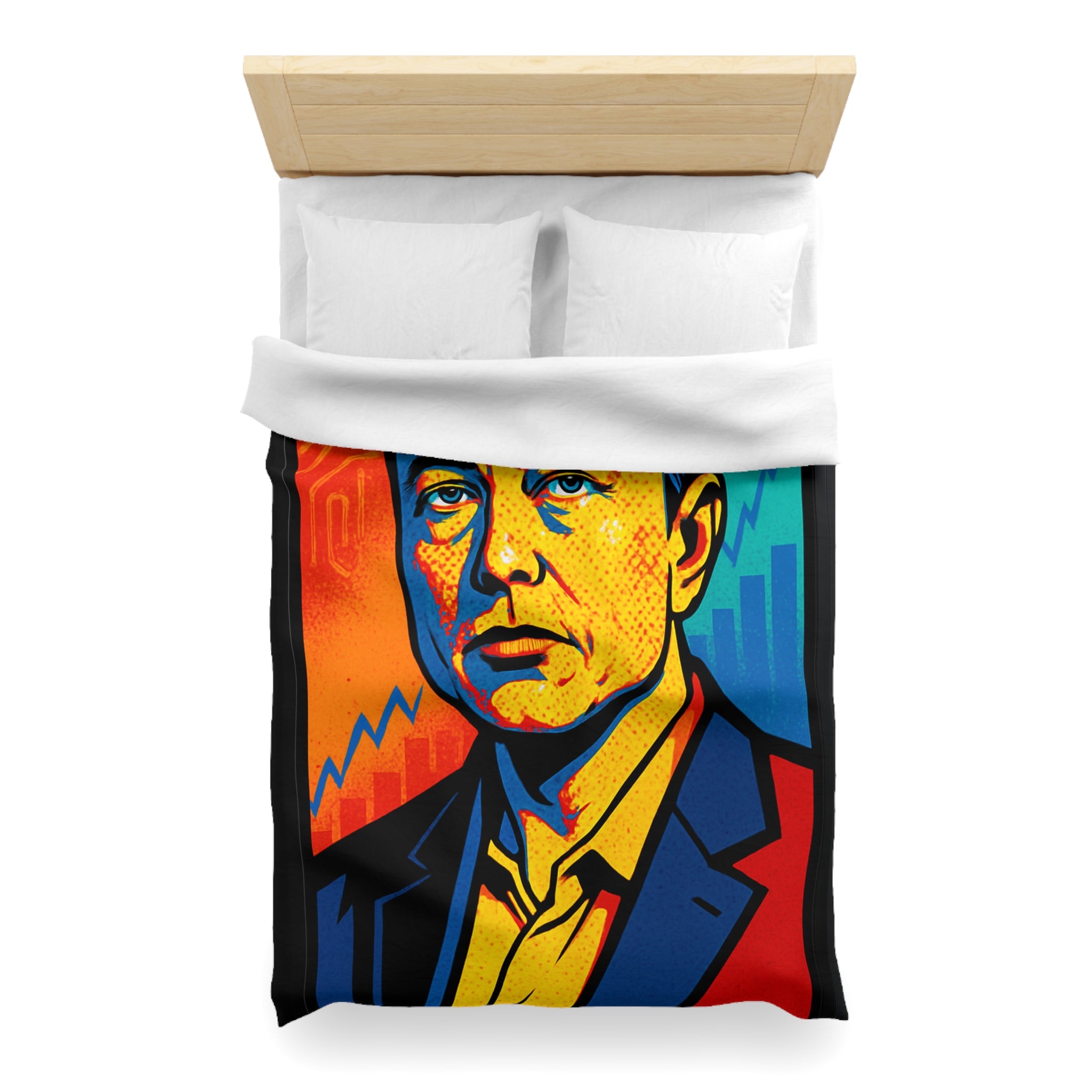 Housse de Couette Microfibre Design Artistique Moderne Décoration Chambre Confort Premium