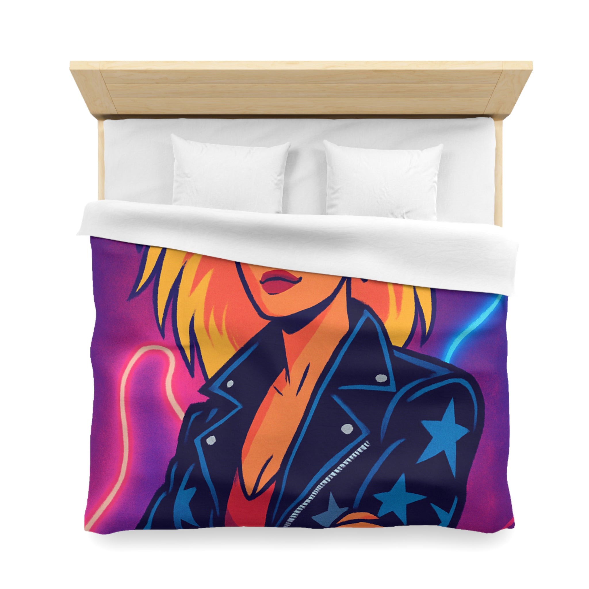 Housse de Couette Microfibre Design Artistique Moderne Décoration Chambre Confort Premium