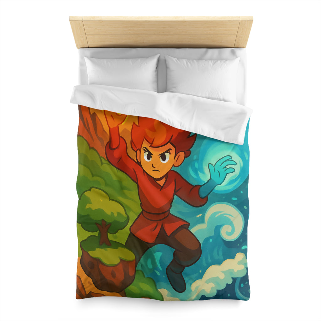 Housse de Couette Microfibre Motif Créatif Original Style Contemporain Chambre Élégante