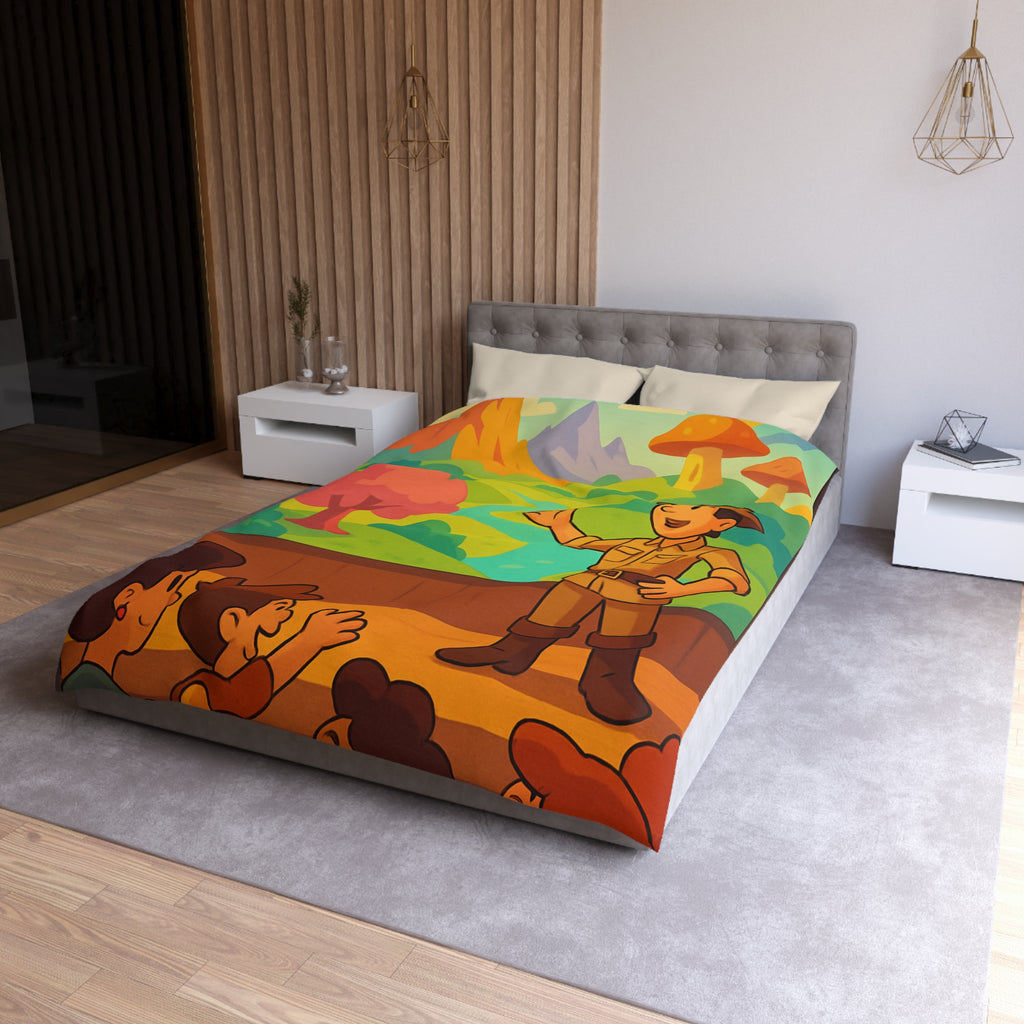 Housse de Couette Microfibre Illustration Unique Design Moderne Décoration Intérieure Raffinée