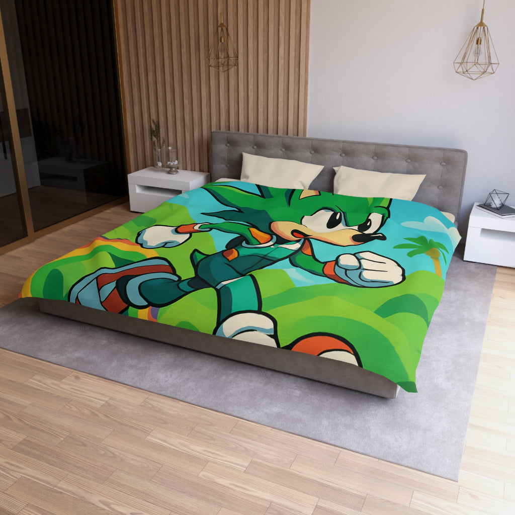 Housse de Couette Microfibre Motif Créatif Original Style Contemporain Chambre Élégante