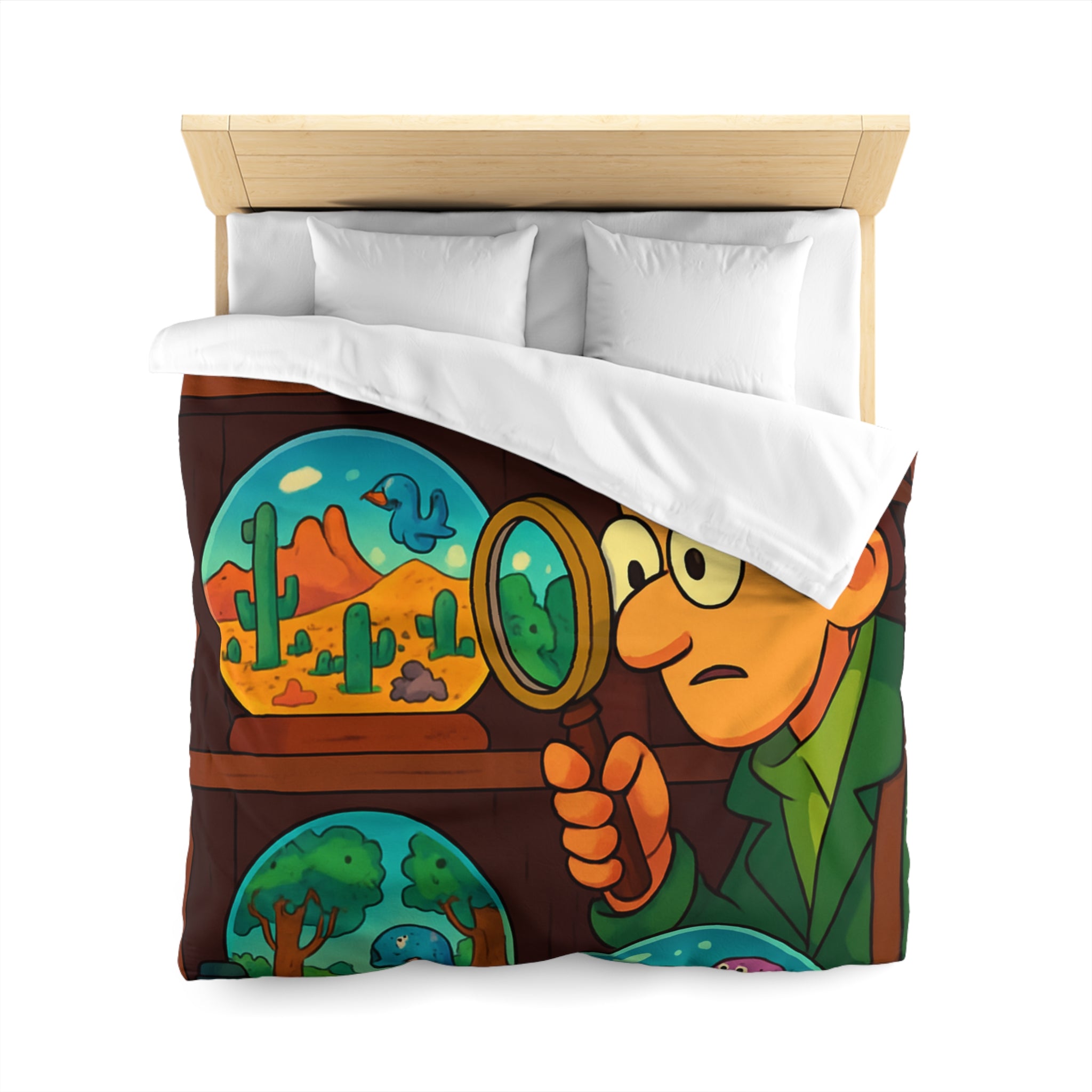 Housse de Couette Thématique Exploration Dinosaure et Océan pour Chambre Enfant Aventure Originale