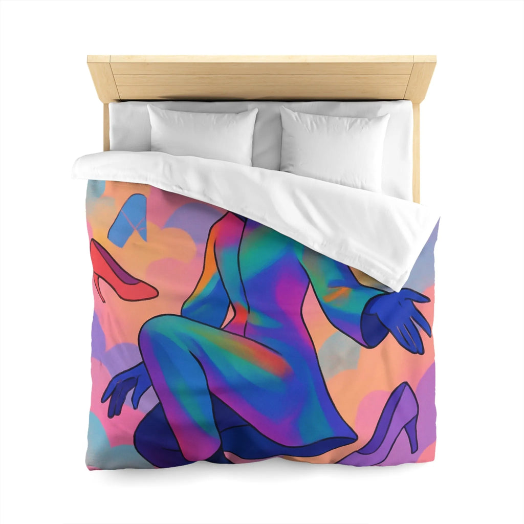 Housse de Couette Microfibre Art Graphique Contemporain Style Décoratif Chambre Tendance