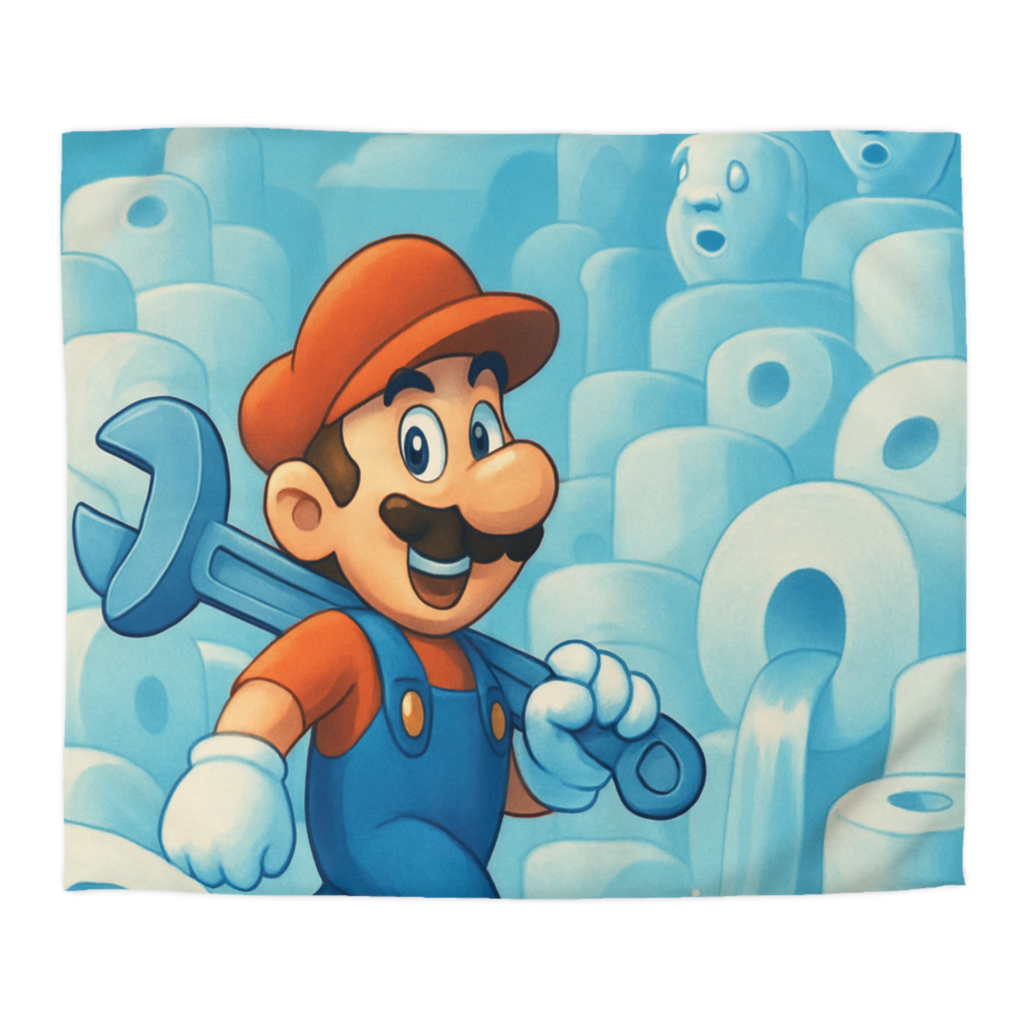 Housse de Couette Microfibre Illustration Unique Design Moderne Décoration Intérieure Raffinée