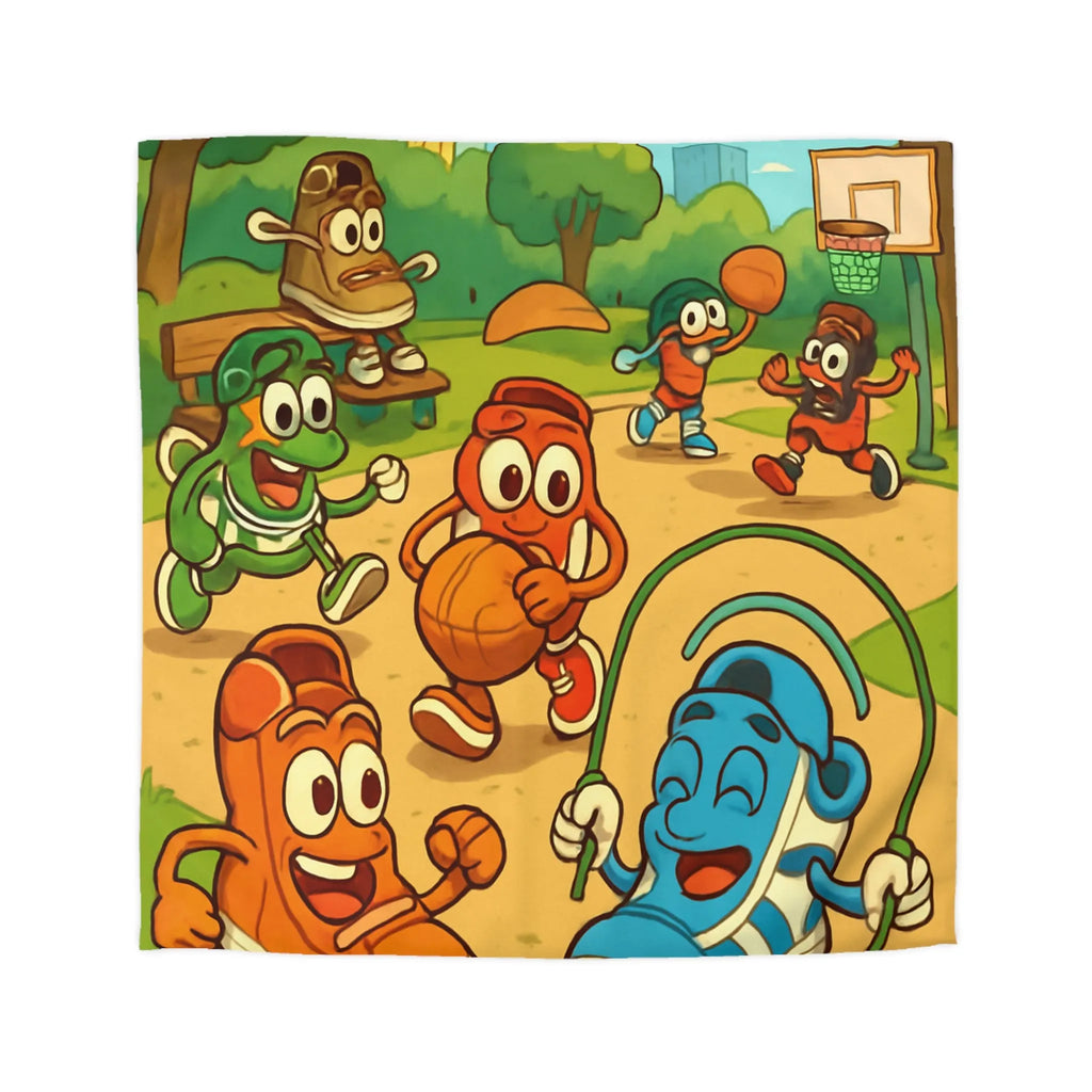 Enchantez votre chambre avec des baskets animées jouant joyeusement au parc en été