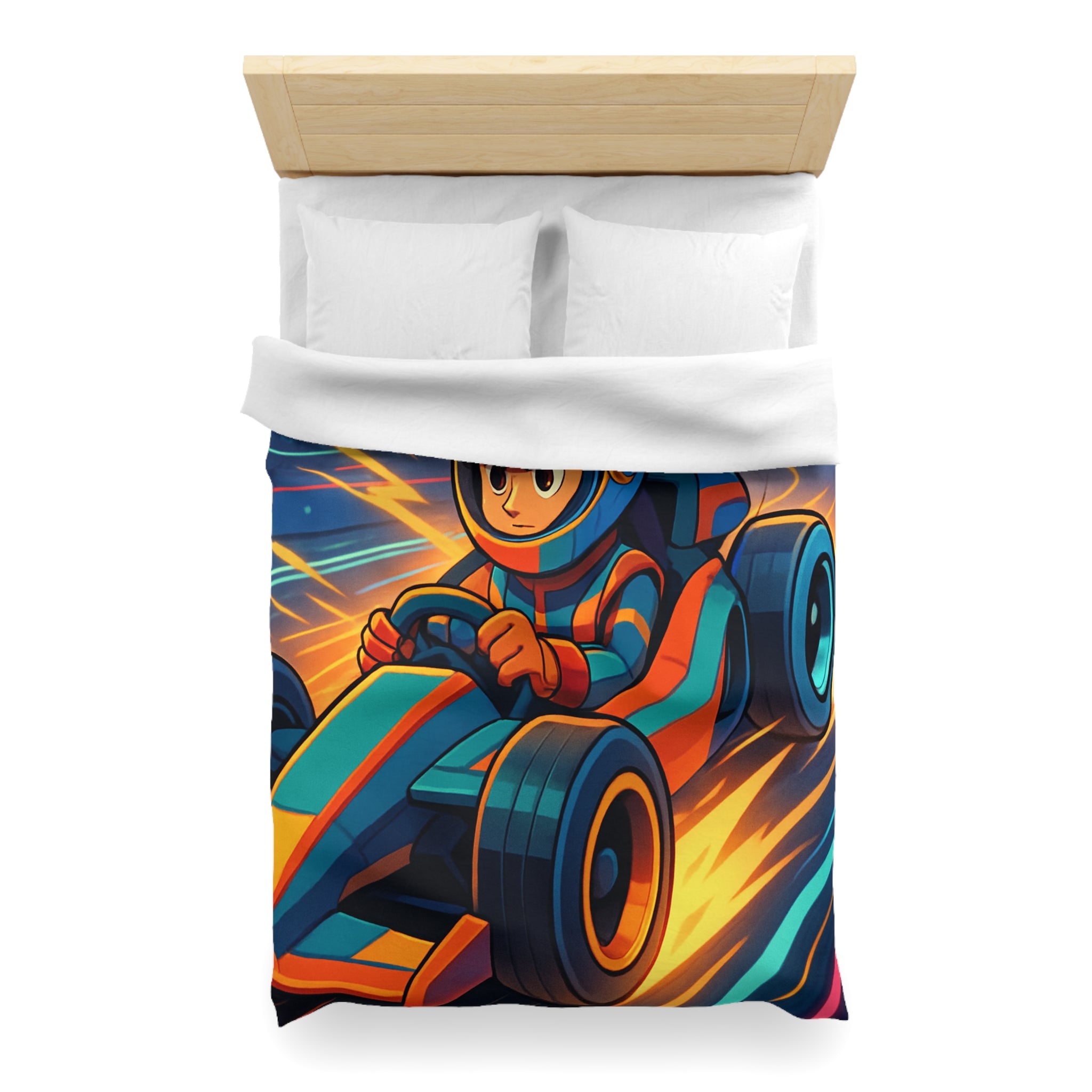 Housse de Couette Microfibre Motif Créatif Original Style Contemporain Chambre Élégante