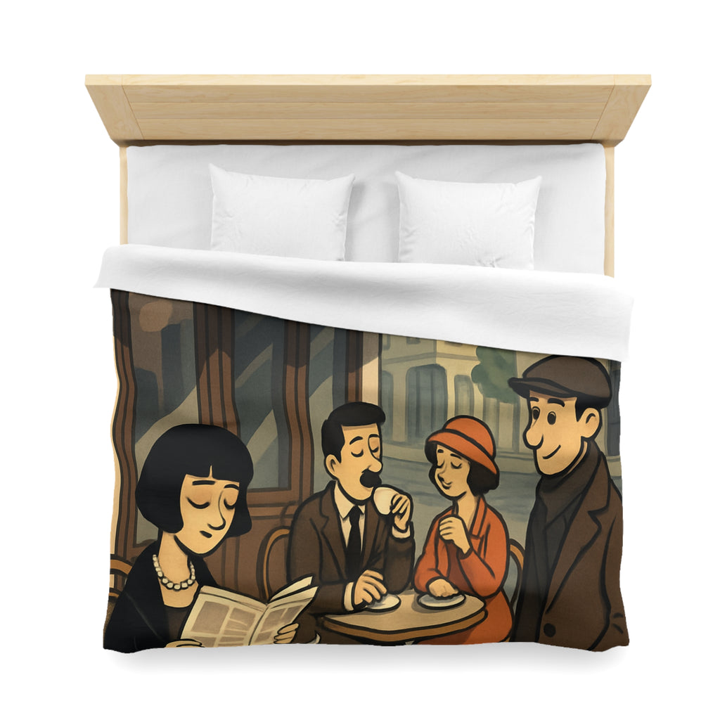 Housse de Couette Microfibre Design Artistique Moderne Décoration Chambre Confort Premium