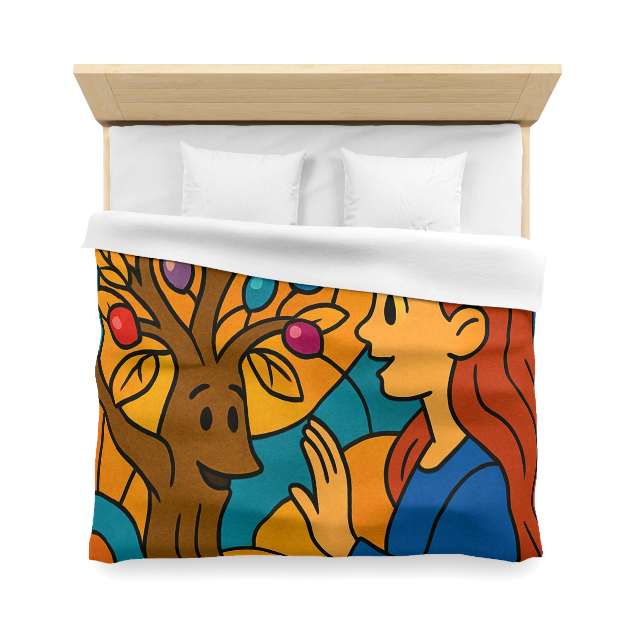 Housse de Couette Microfibre Illustration Unique Design Moderne Décoration Intérieure Raffinée