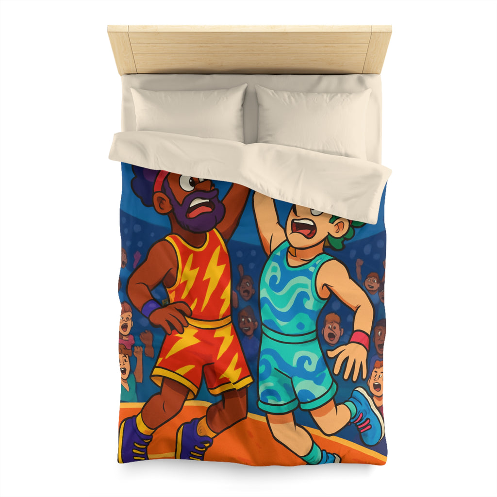 Housse de Couette Microfibre Illustration Unique Design Moderne Décoration Intérieure Raffinée