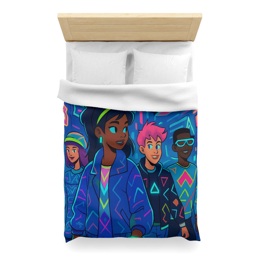 Housse de Couette Microfibre Illustration Unique Design Moderne Décoration Intérieure Raffinée