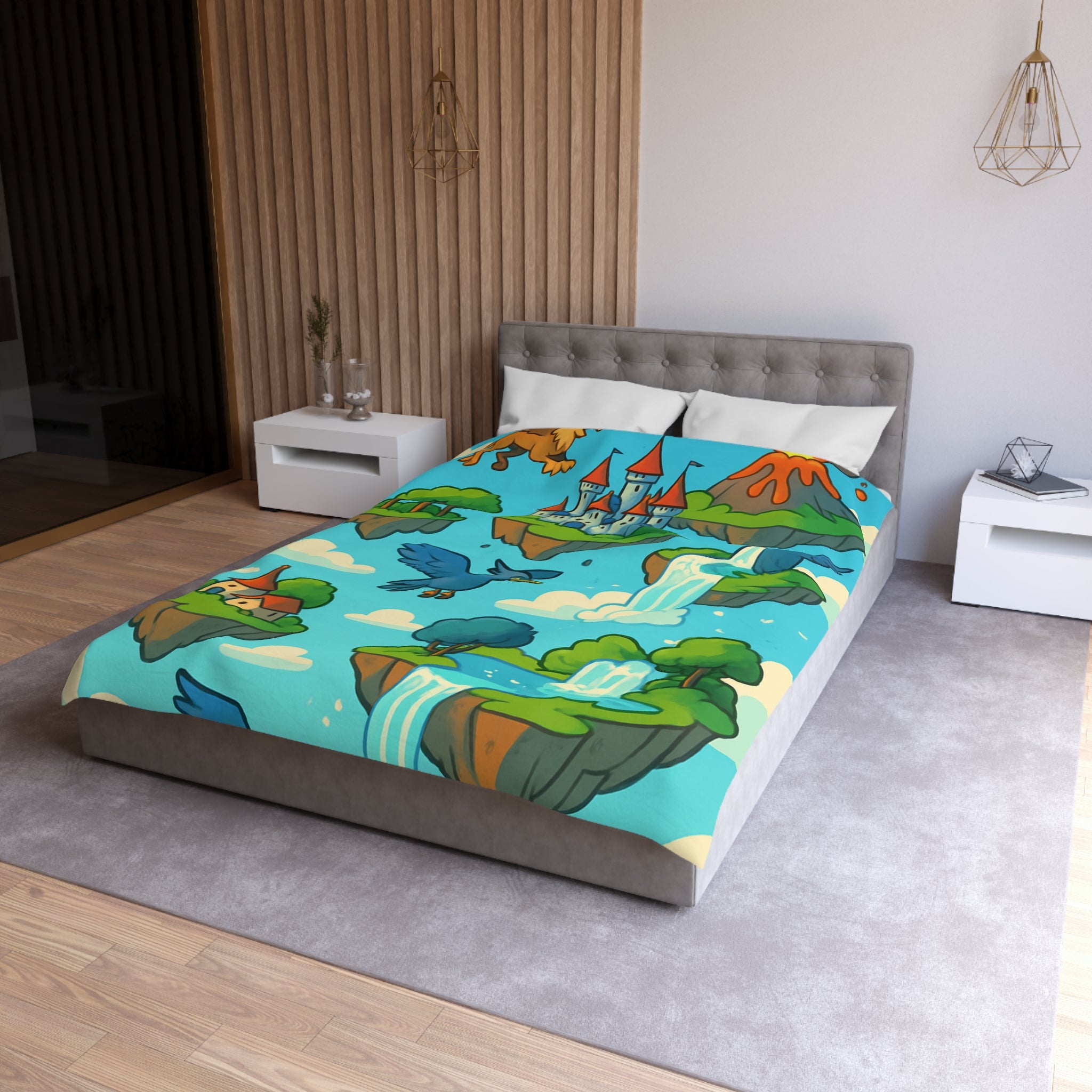 Housse de Couette Microfibre Création Artistique Moderne Design Exclusif Décoration Chambre