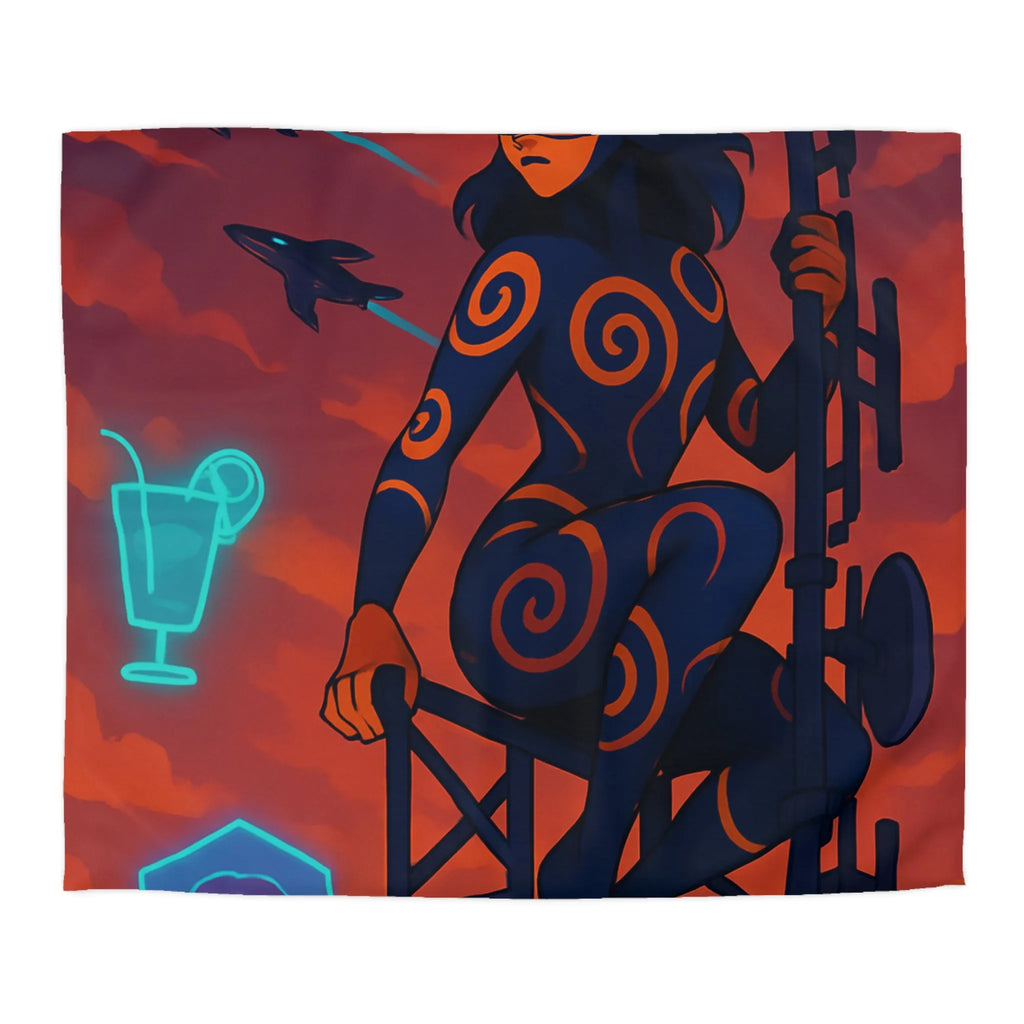 Housse de Couette Microfibre Art Graphique Contemporain Style Décoratif Chambre Tendance