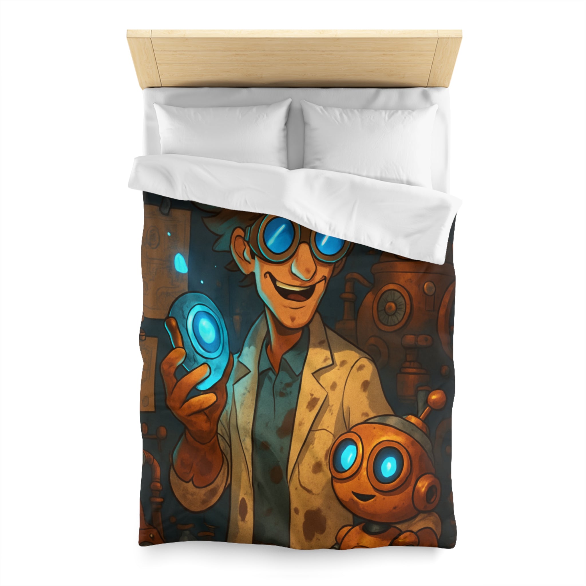 Housse de Couette Microfibre Motif Créatif Original Style Contemporain Chambre Élégante