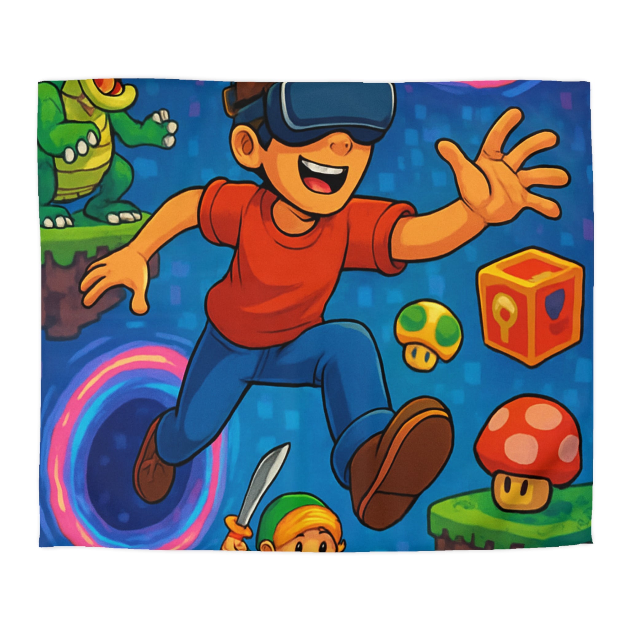 Housse de Couette Microfibre Illustration Unique Design Moderne Décoration Intérieure Raffinée