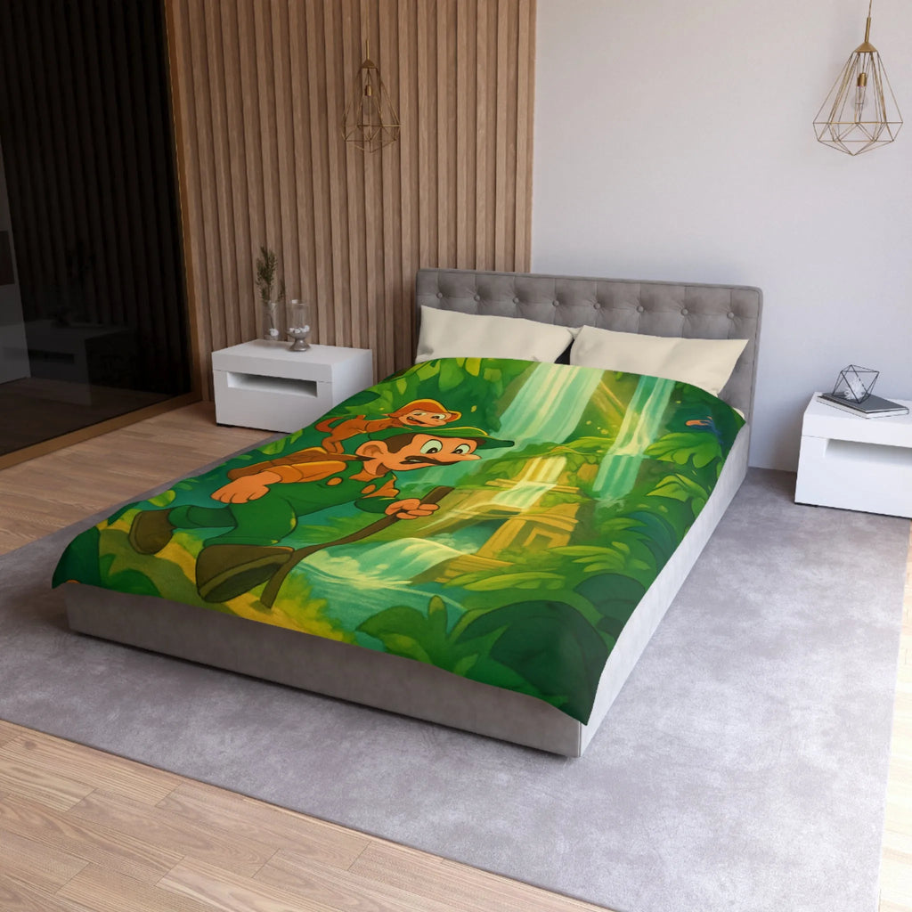 Green Plumber Journeys Through Lush Jungle With Monkey Friend And Hidden Temple Scene