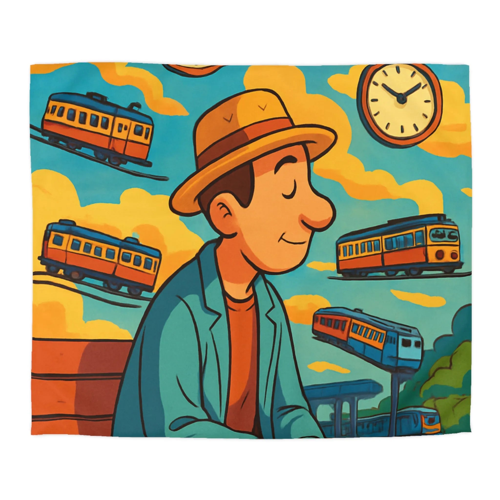 Housse de Couette Microfibre Art Graphique Contemporain Style Décoratif Chambre Tendance