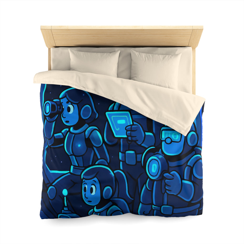 Housse de Couette Microfibre Motif Créatif Original Style Contemporain Chambre Élégante