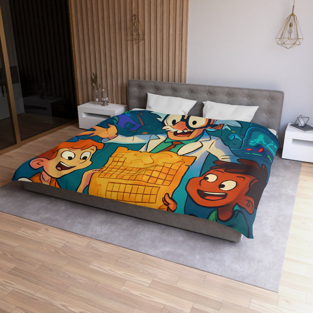 Housse de Couette Microfibre Motif Créatif Original Style Contemporain Chambre Élégante