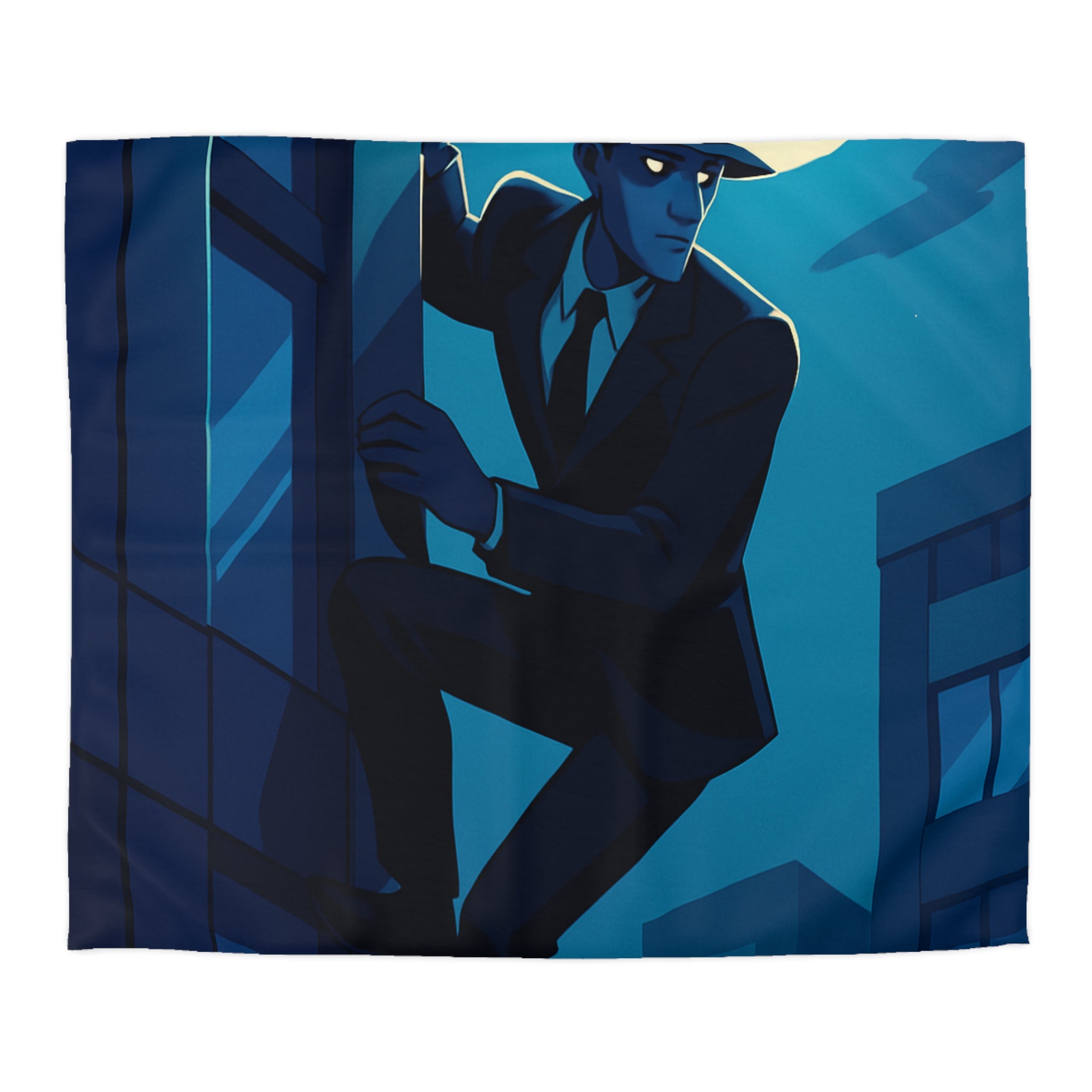 Housse de Couette Microfibre Illustration Unique Design Moderne Décoration Intérieure Raffinée