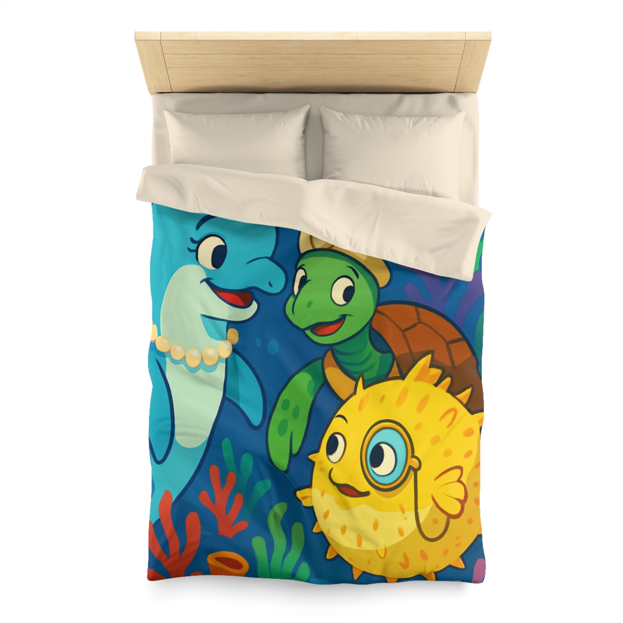 Housse de Couette Microfibre Design Artistique Moderne Décoration Chambre Confort Premium