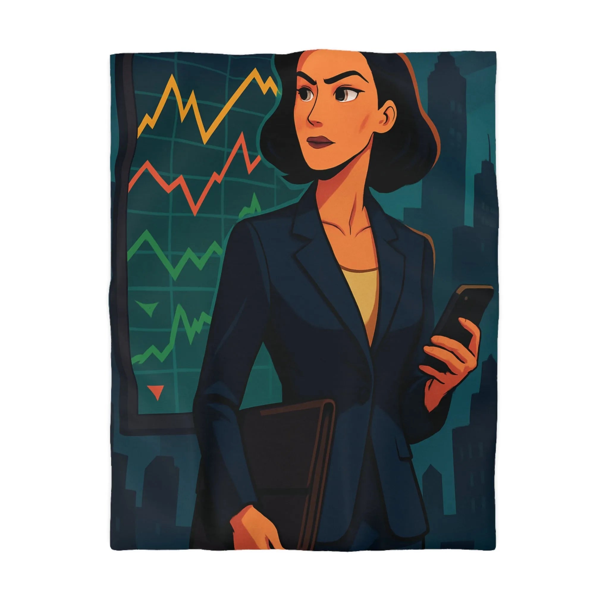 Housse de Couette Microfibre Art Graphique Contemporain Style Décoratif Chambre Tendance