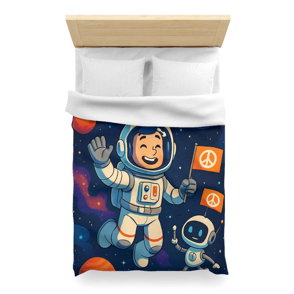 Housse de Couette Microfibre Motif Créatif Original Style Contemporain Chambre Élégante