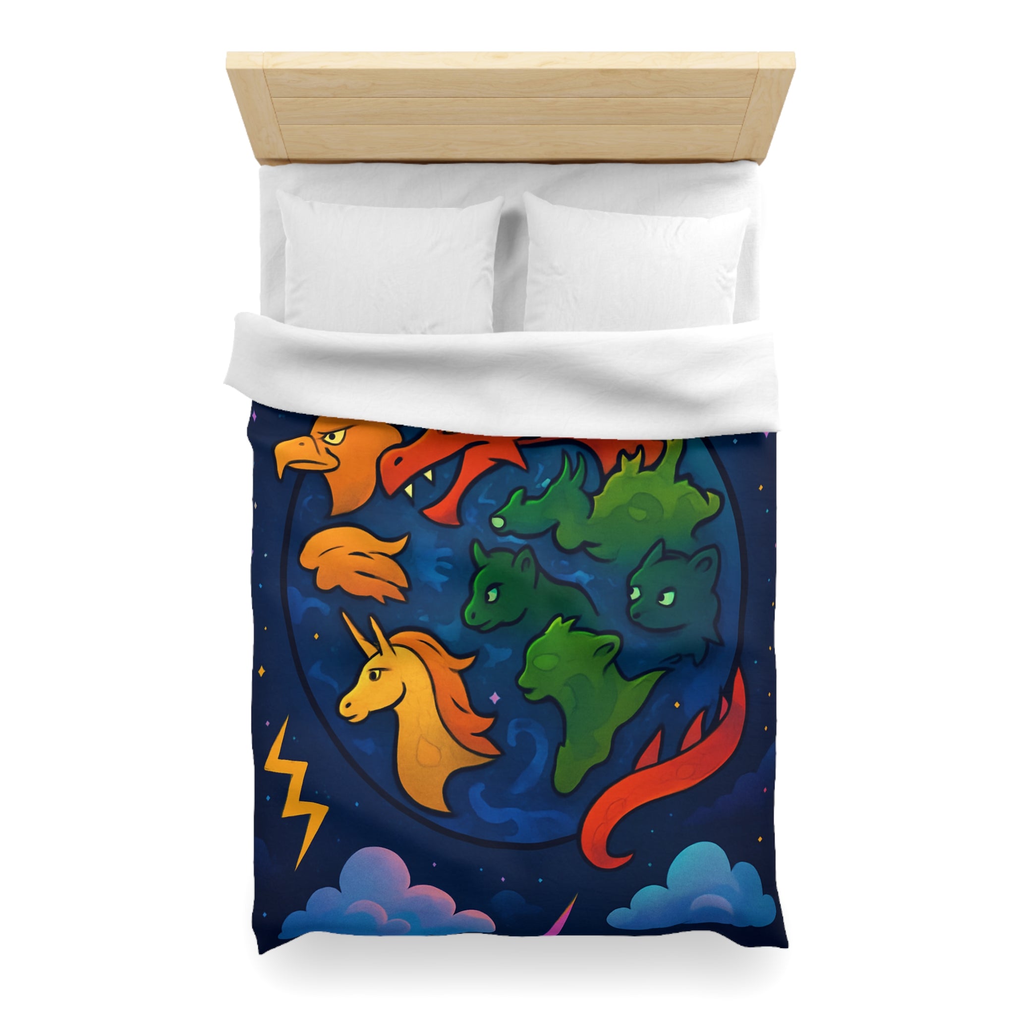 Housse de Couette Microfibre Illustration Unique Design Moderne Décoration Intérieure Raffinée