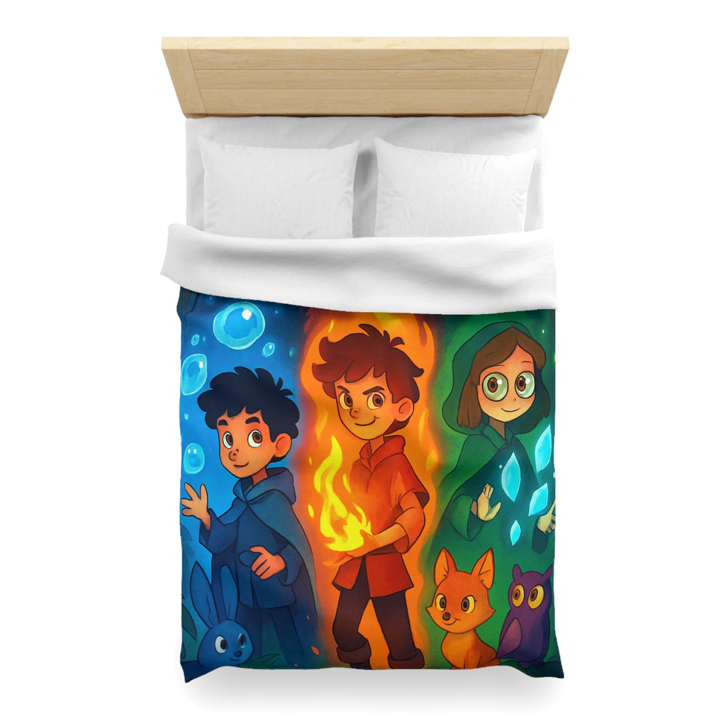 Housse de Couette Microfibre Design Artistique Moderne Décoration Chambre Confort Premium