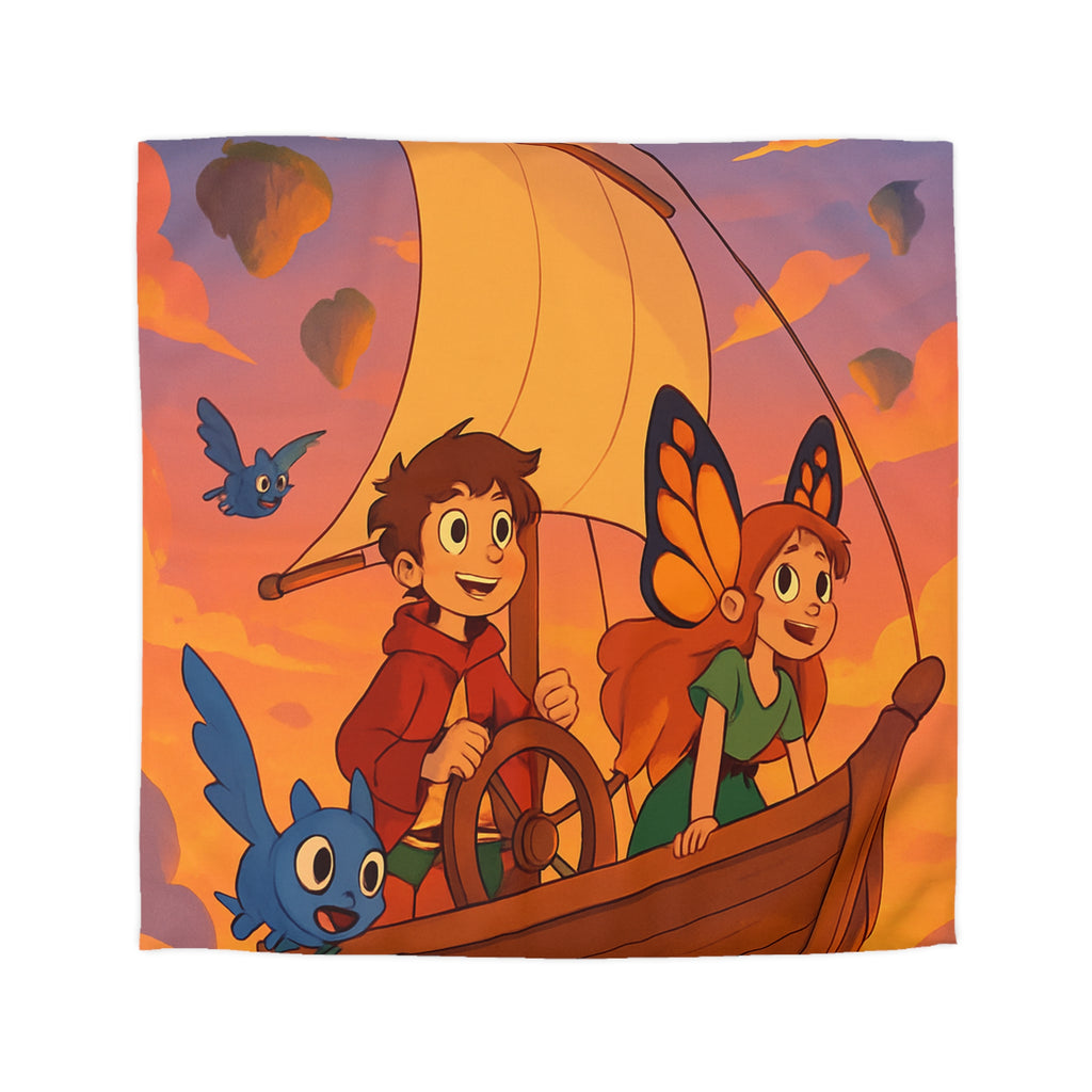 Housse de Couette Microfibre Design Artistique Moderne Décoration Chambre Confort Premium