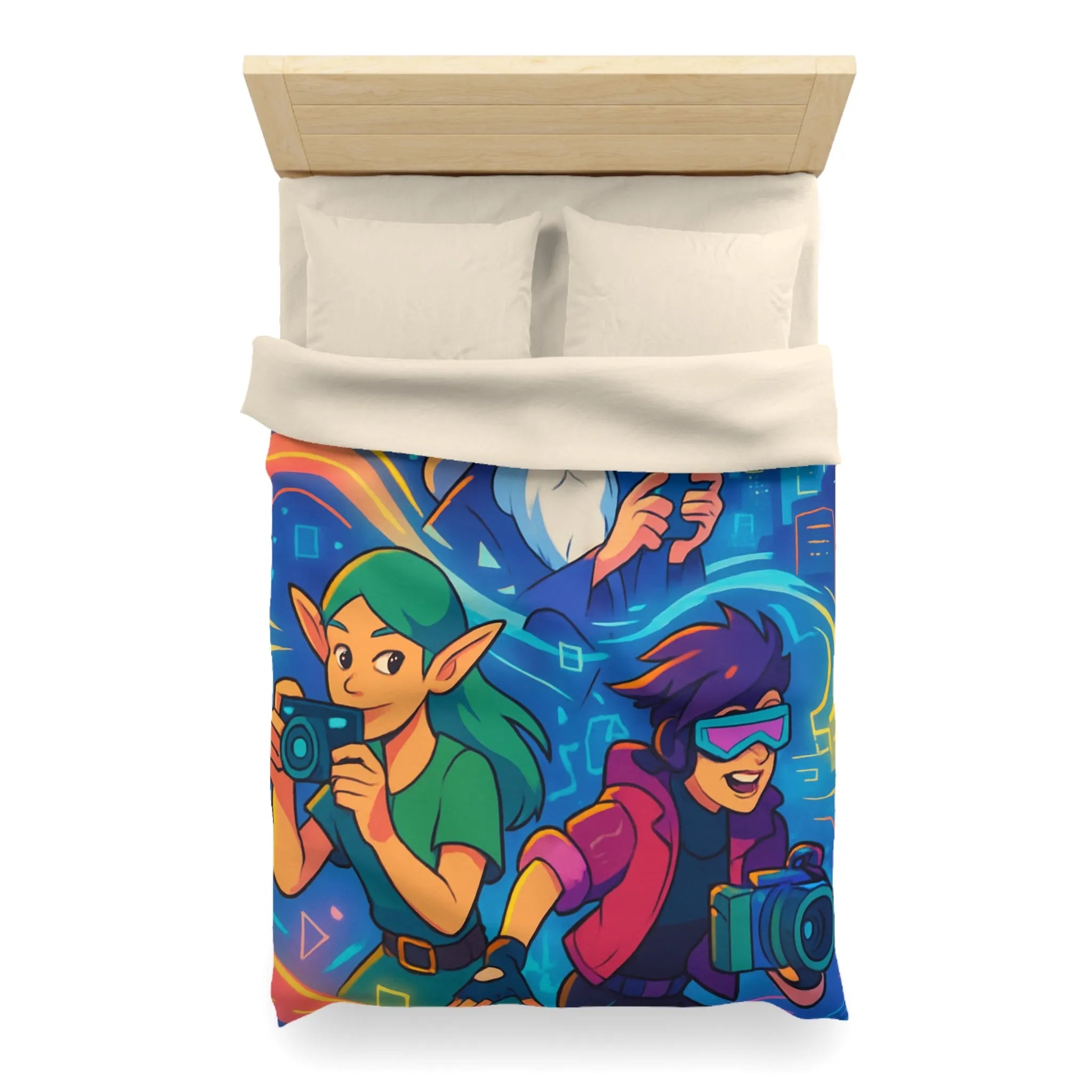 Explorez une Housse de Couette Magique avec Aventure Épique et Design Coloré de Personnages