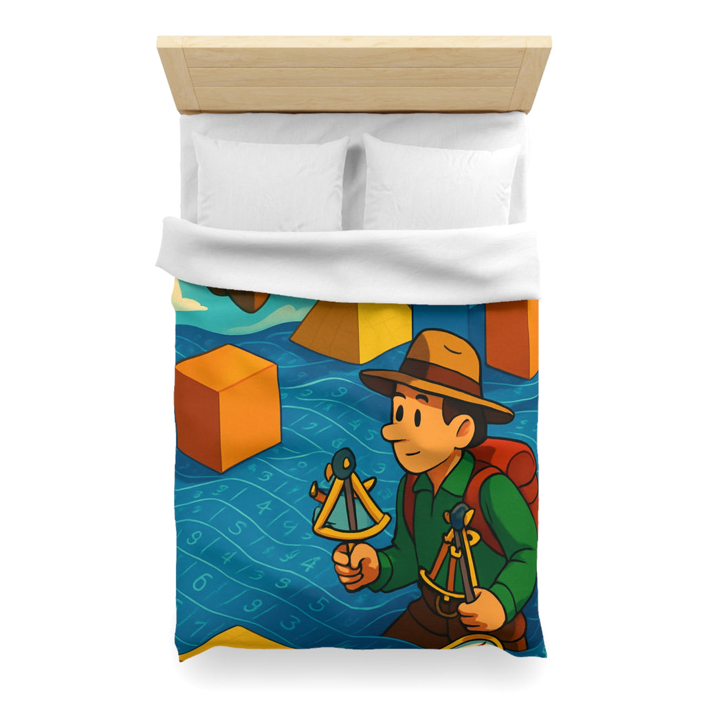 Housse de Couette Microfibre Motif Créatif Original Style Contemporain Chambre Élégante