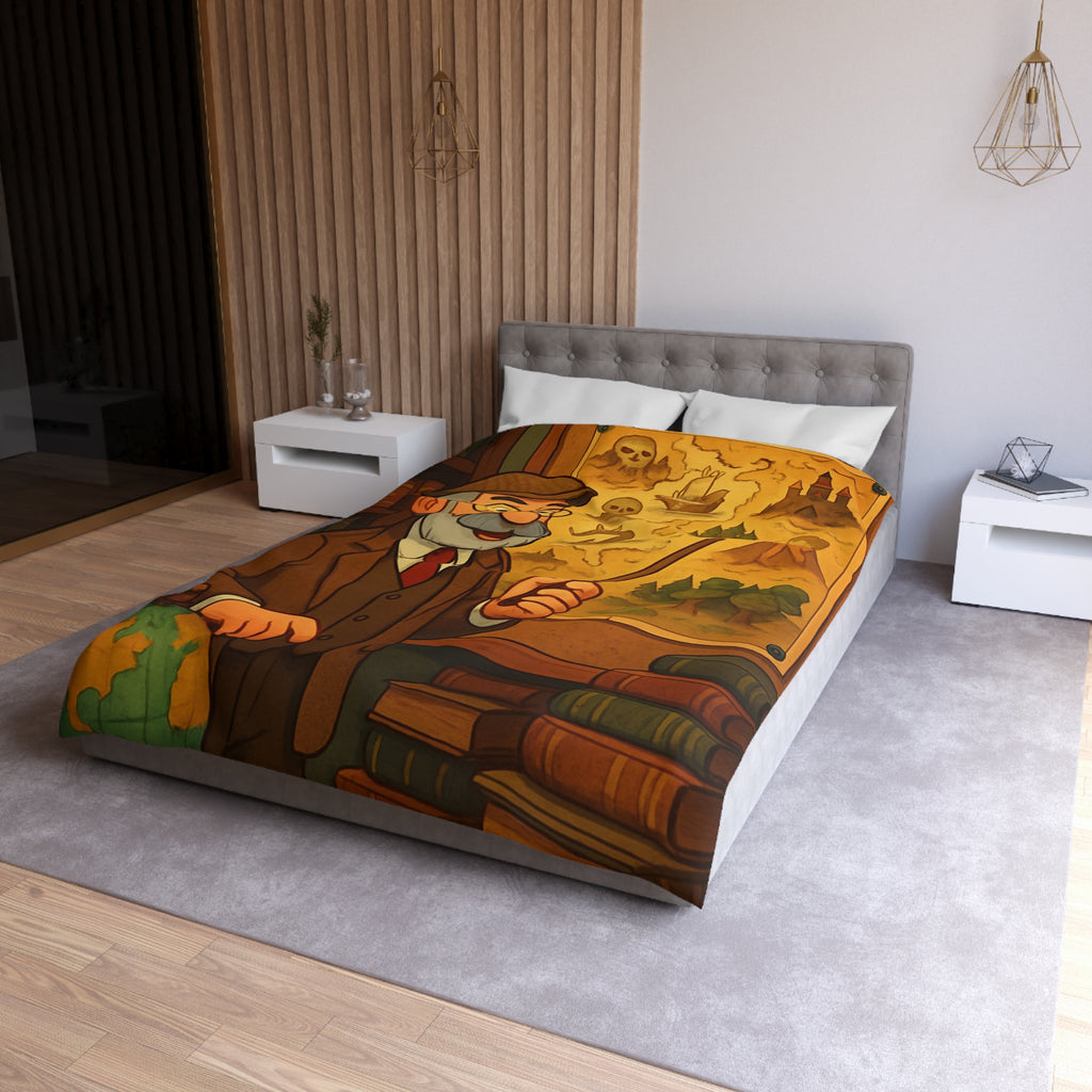 Housse de Couette Microfibre Illustration Unique Design Moderne Décoration Intérieure Raffinée